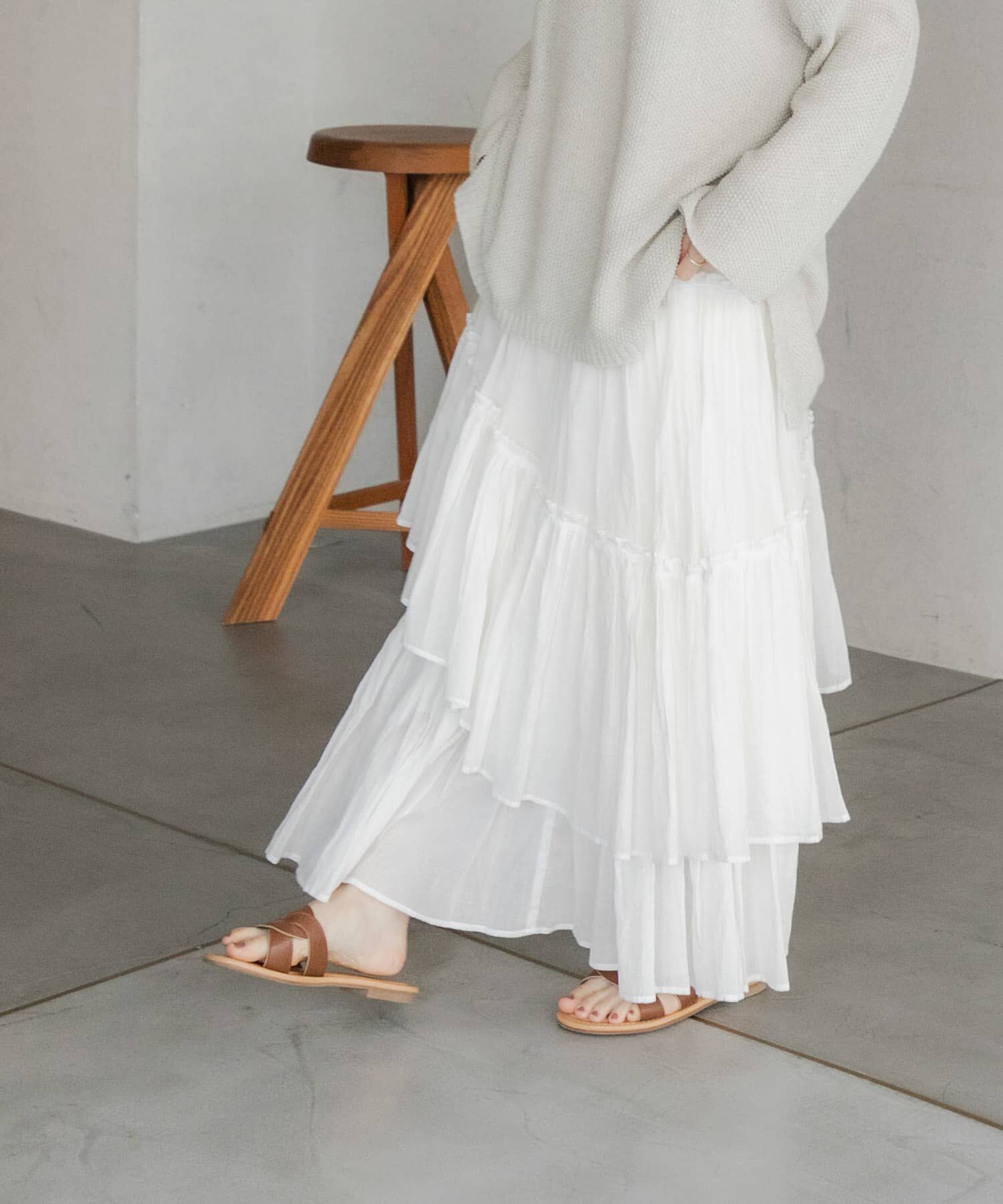 URBAN RESEARCH DOORS「ランダムティアードスカート」|スカート|