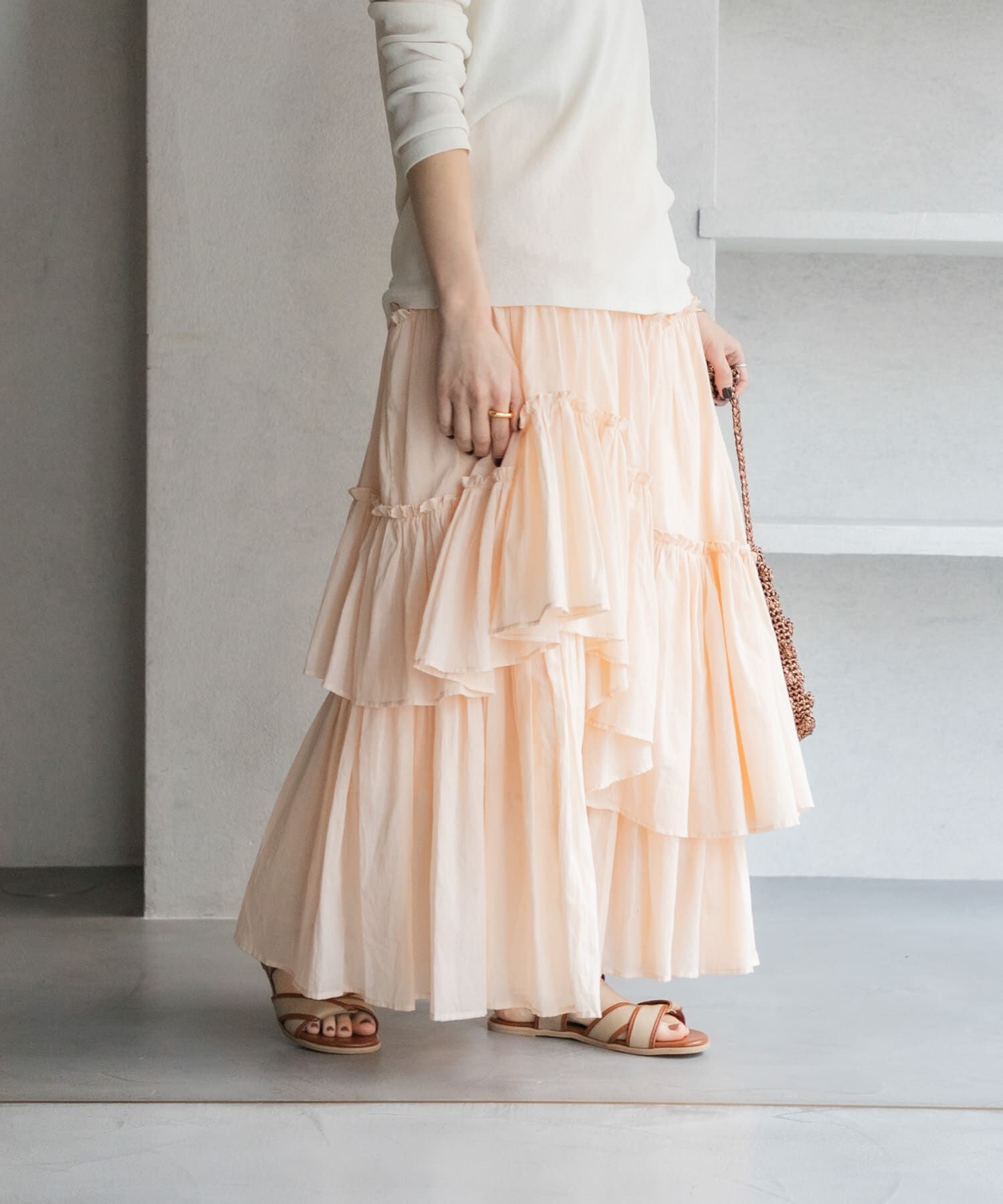 URBAN RESEARCH DOORS「ランダムティアードスカート」|スカート|