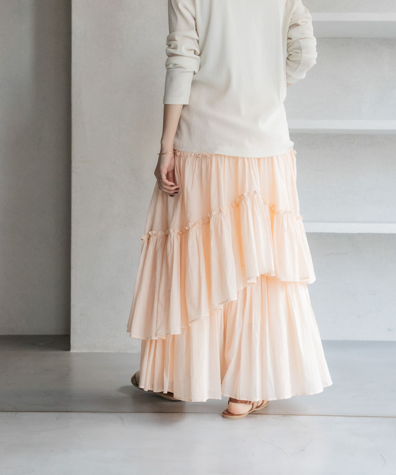 URBAN RESEARCH DOORS「ランダムティアードスカート」|スカート|