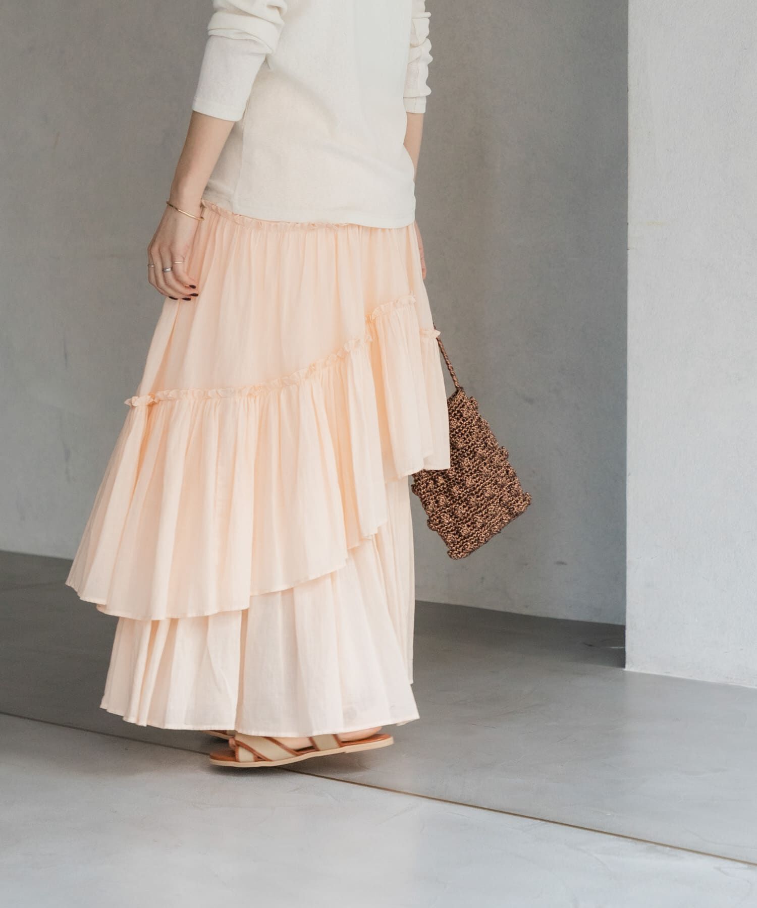 URBAN RESEARCH DOORS「ランダムティアードスカート」|スカート|