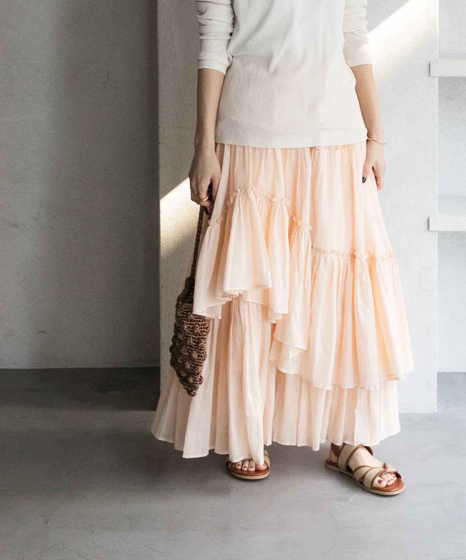 URBAN RESEARCH DOORS「ランダムティアードスカート」|スカート|