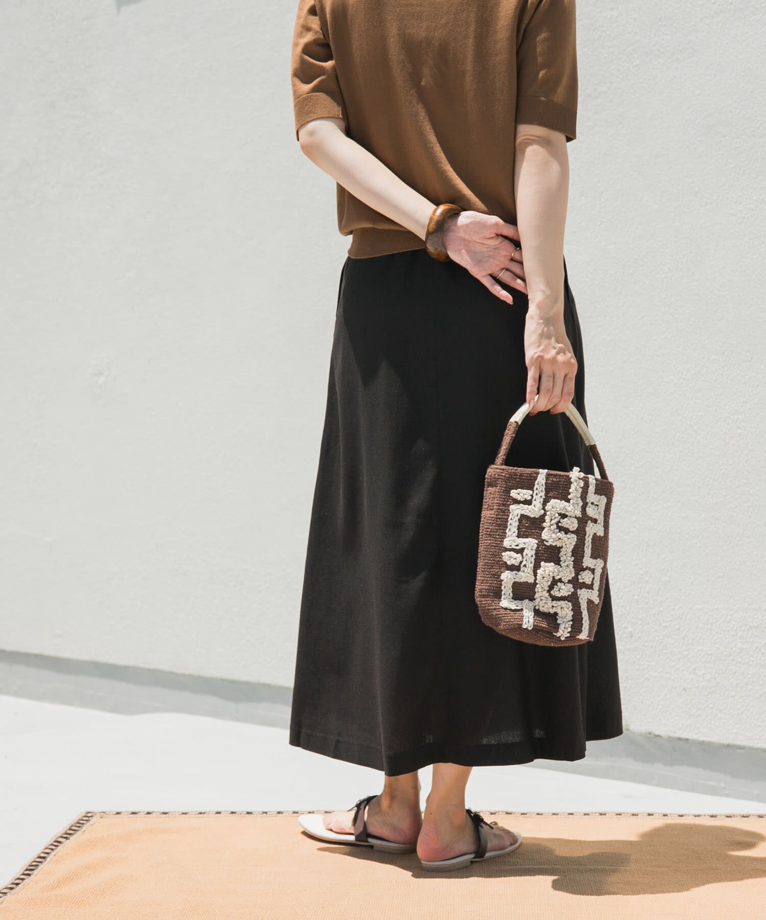 URBAN RESEARCH DOORS「麻混レーヨンフレアスカート」|スカート|