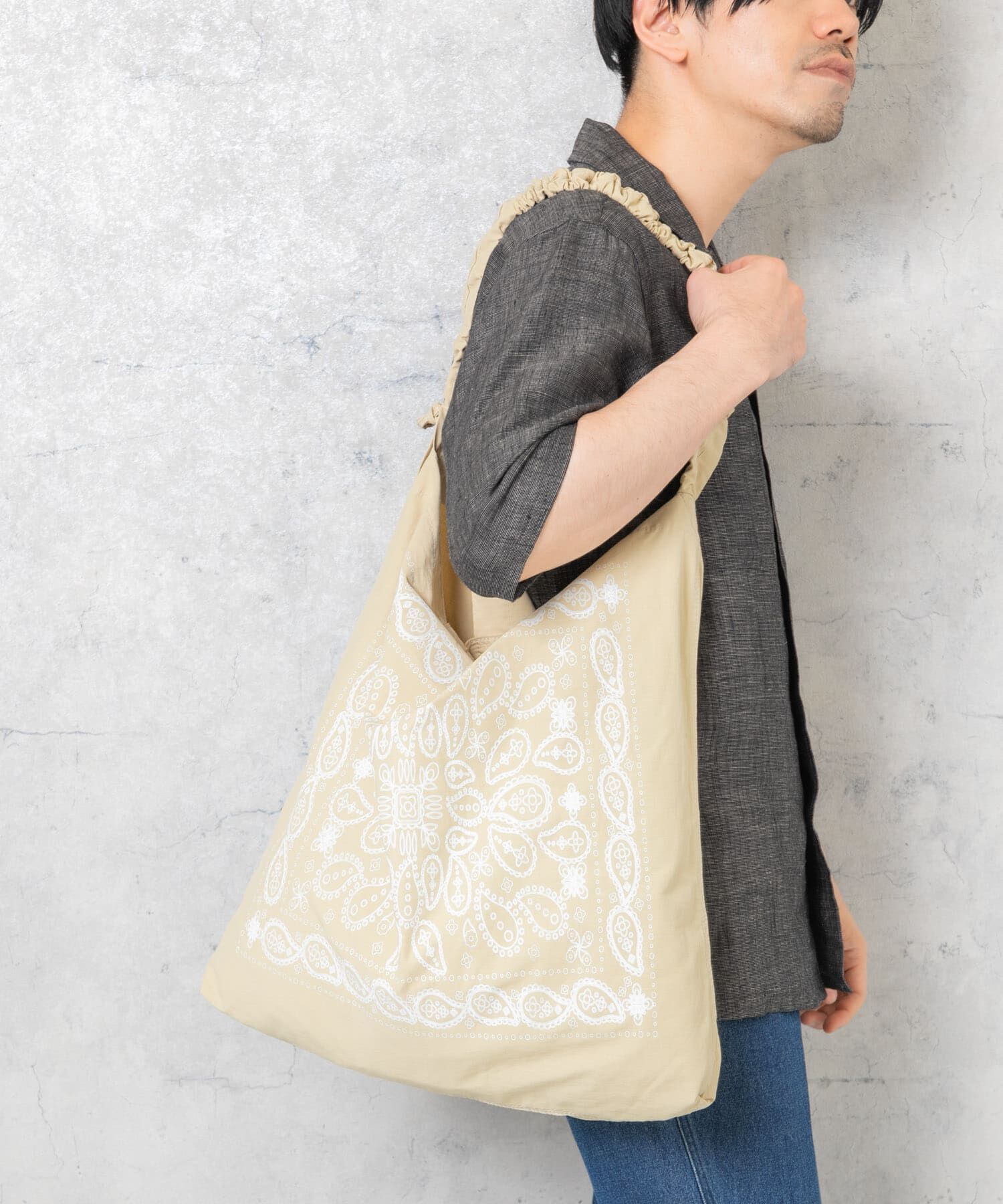 RODE SKO「リップストップダブルショルダー柄トート」|トートバッグ|