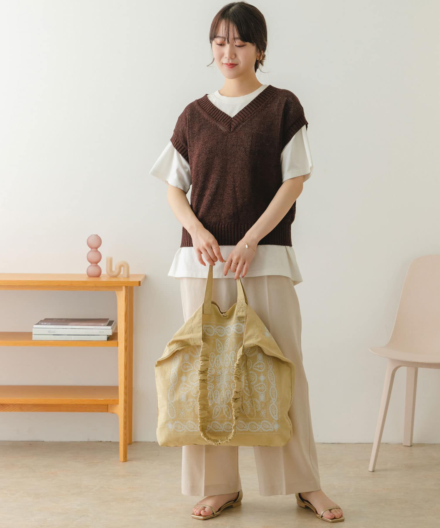 RODE SKO「リップストップダブルショルダー柄トート」|トートバッグ|