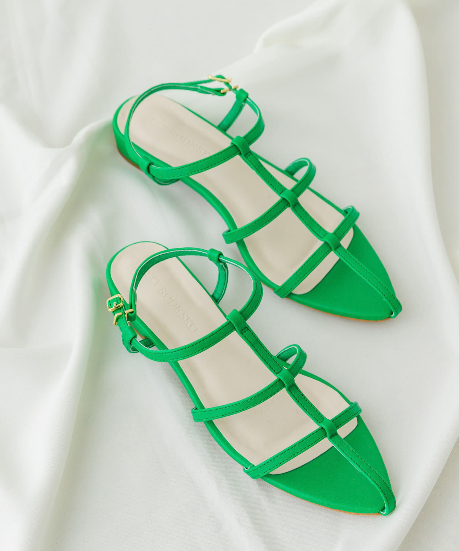 RODE SKO「ナローストラップサンダル」|サンダル|グリーン