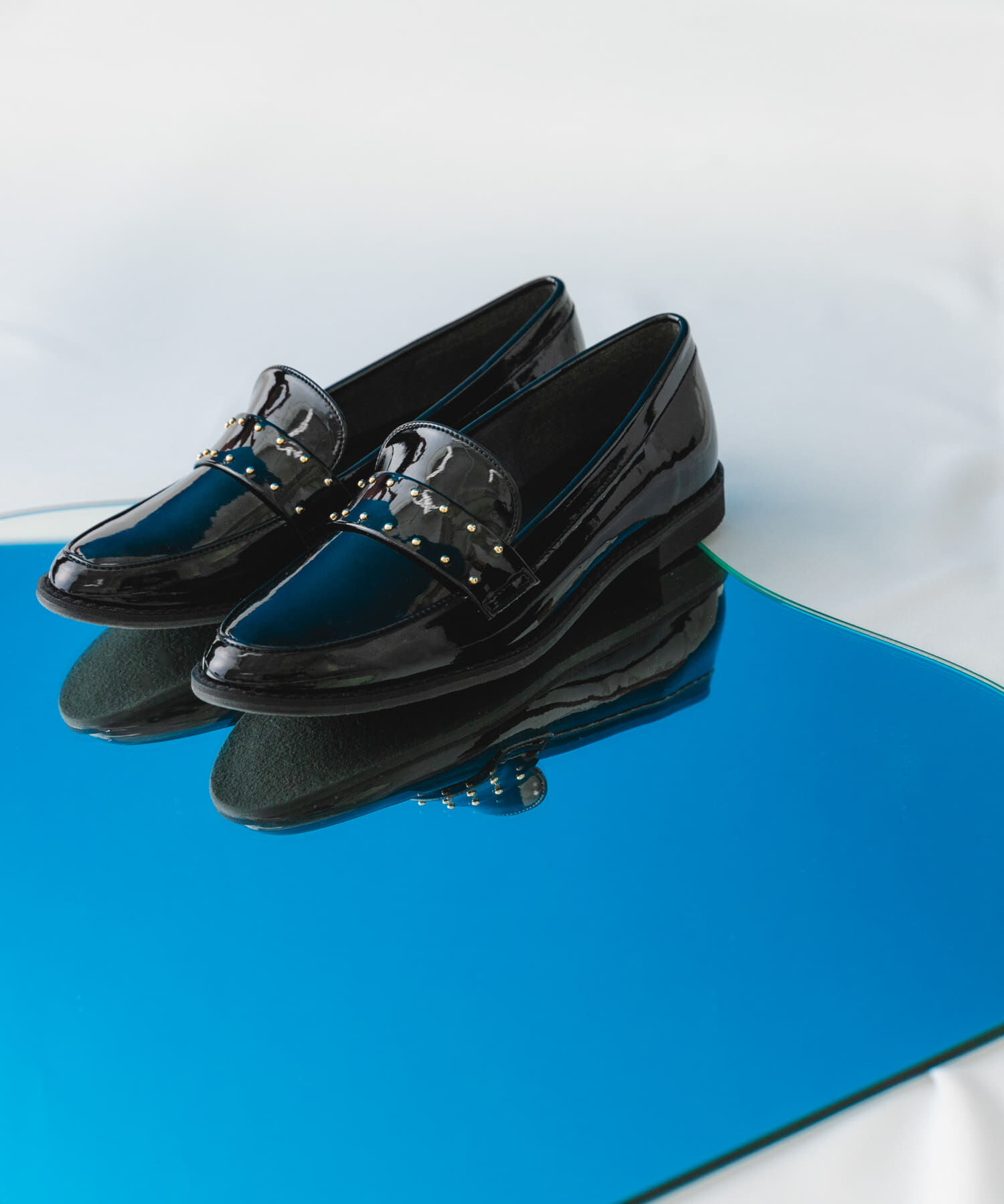 RODE SKO「『MADE IN JAPAN』ウォータープルーフスタッズローファー」|ローファー|ブラック