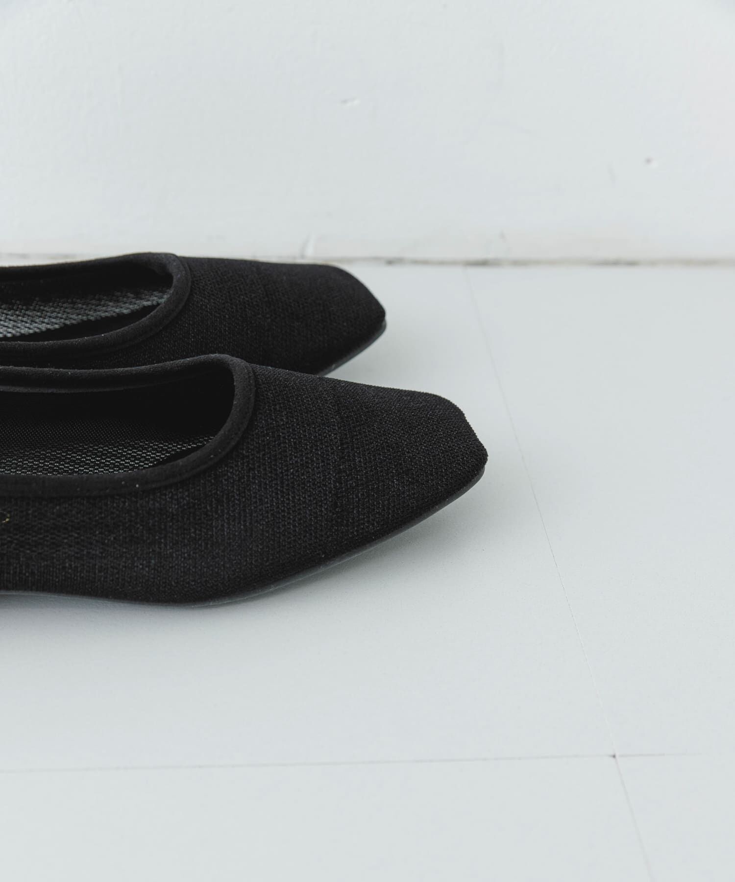 RODE SKO「『MADE IN JAPAN』スクエアベロアメッシュフラット」|バレエシューズ|