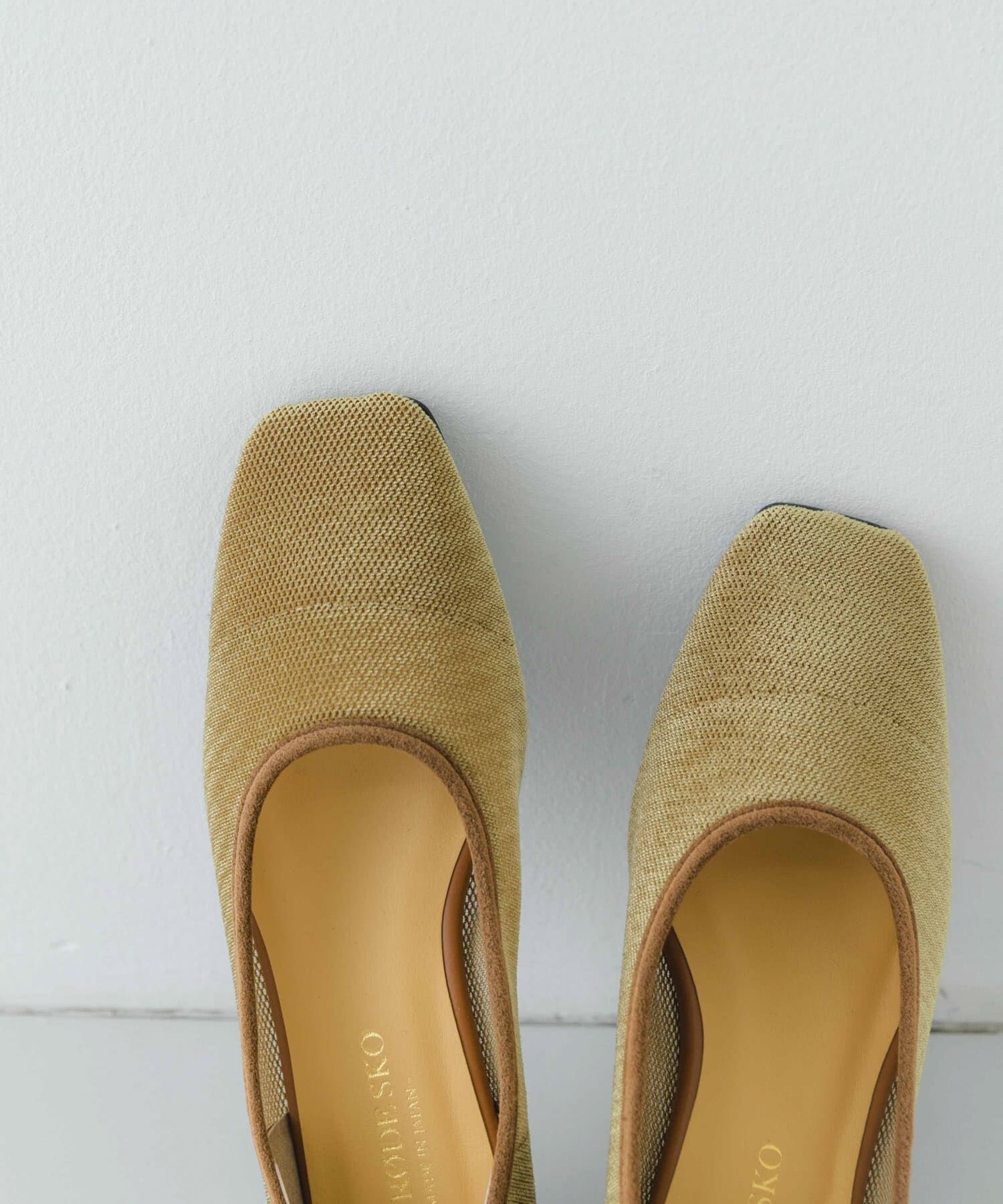 RODE SKO「『MADE IN JAPAN』スクエアベロアメッシュフラット」|バレエシューズ|