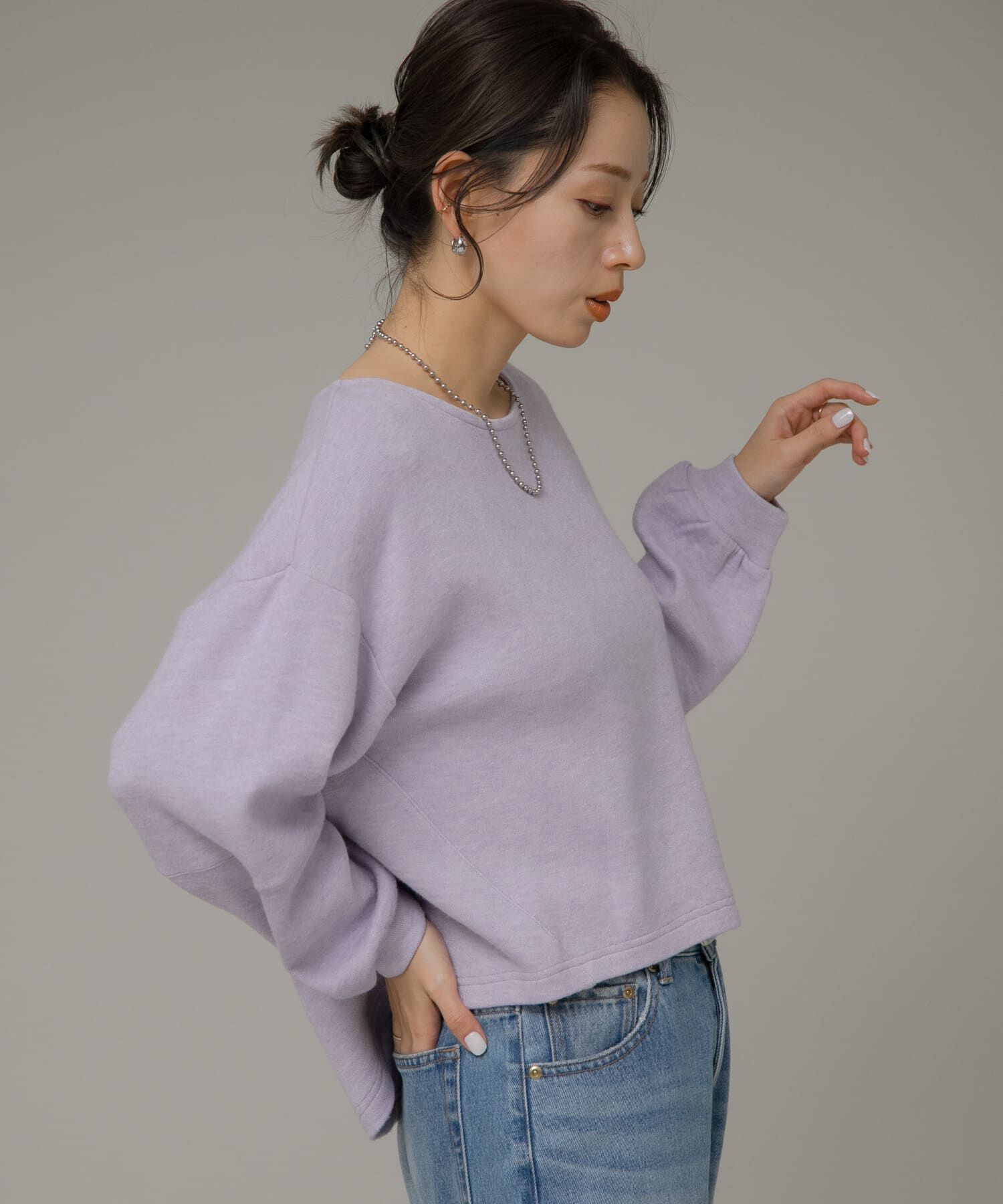 Sonny Label 「ニットライクボリュームスリーブプルオーバー」|Tシャツ・カットソー|