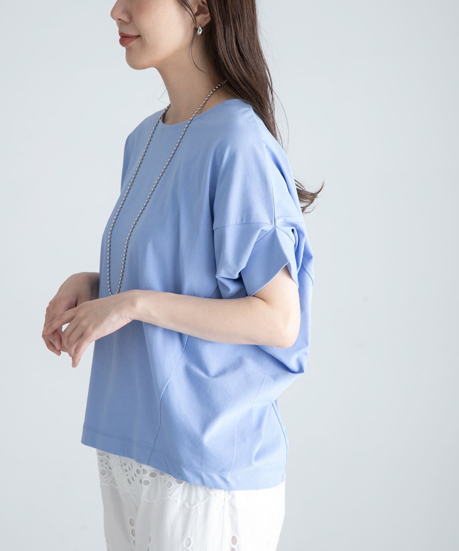 Sonny Label 「『WEB限定』吸水速乾UVクールタッチドルマンプルオーバー」|Tシャツ・カットソー|ブルー