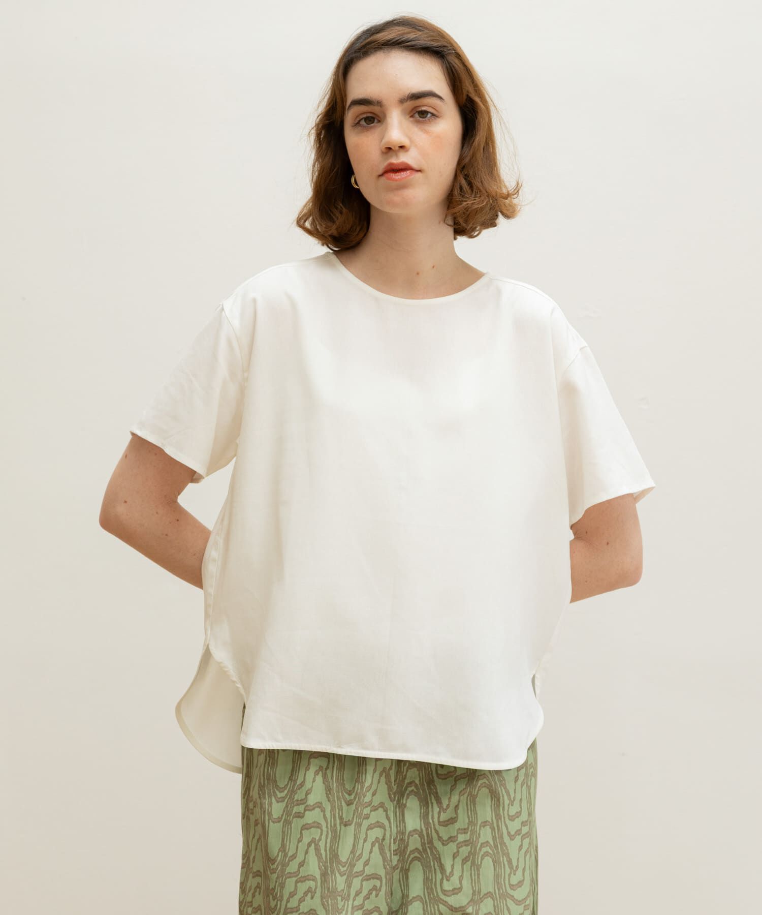 Sonny Label 「リネン混クルーネックブラウスTシャツ」|シャツ・ブラウス|