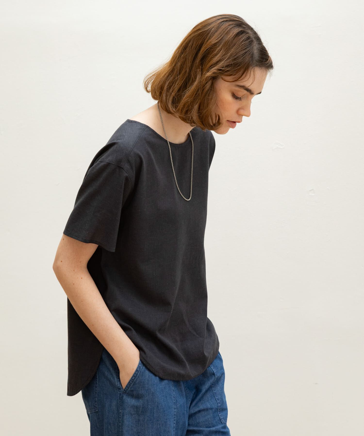 Sonny Label 「リネン混クルーネックブラウスTシャツ」|シャツ・ブラウス|