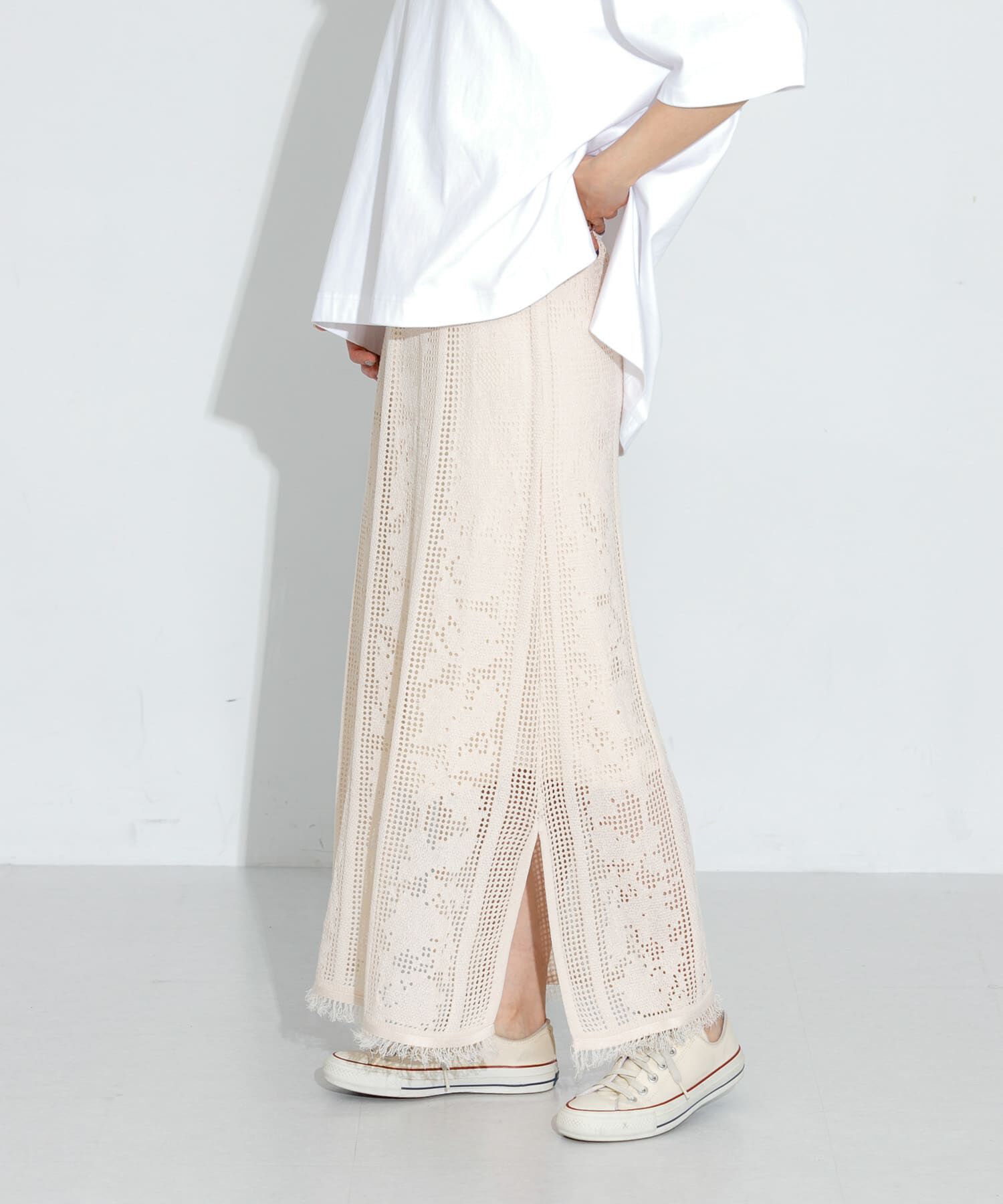 Sonny Label 「フラワーメッシュスカート」|スカート|