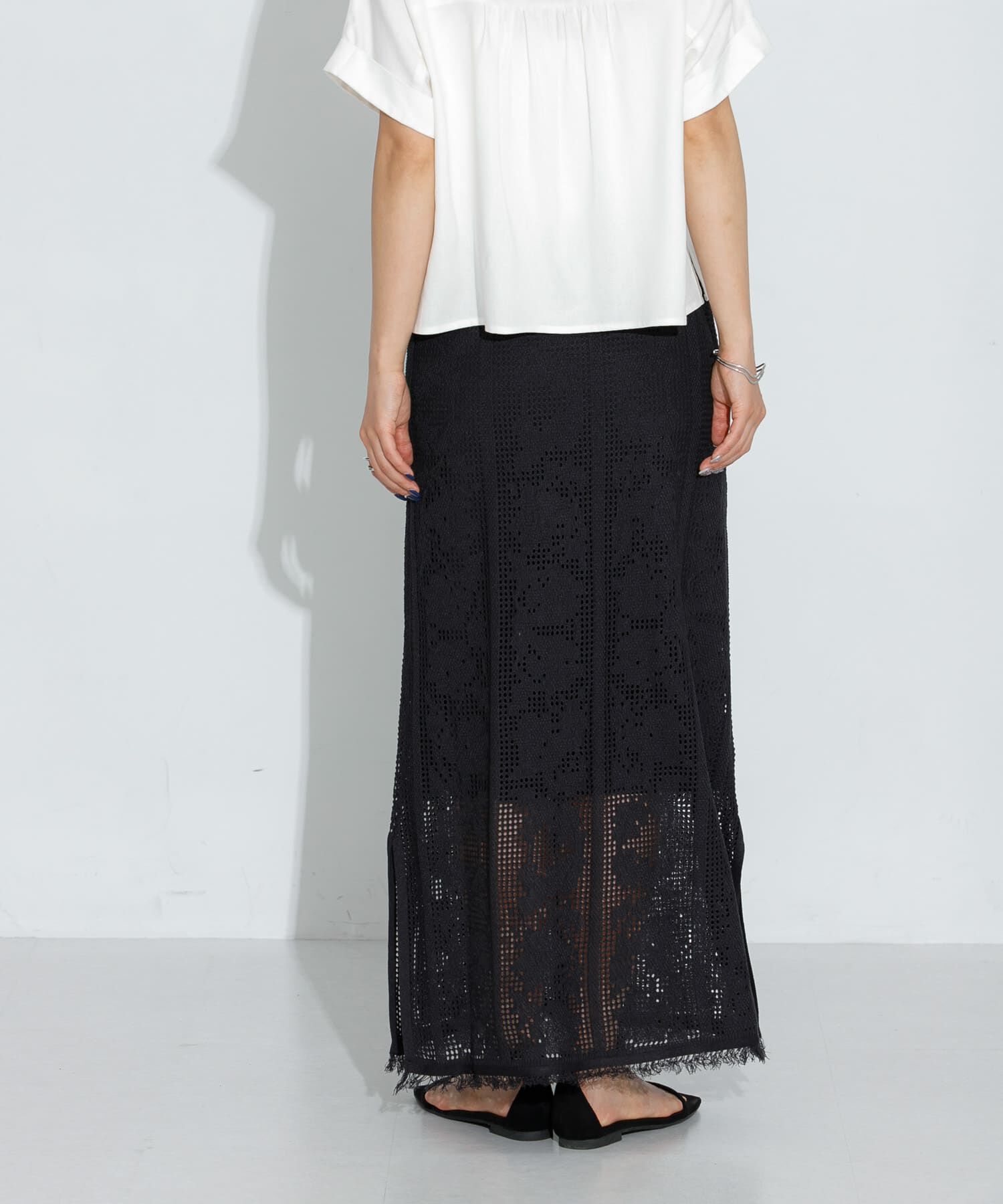 Sonny Label 「フラワーメッシュスカート」|スカート|