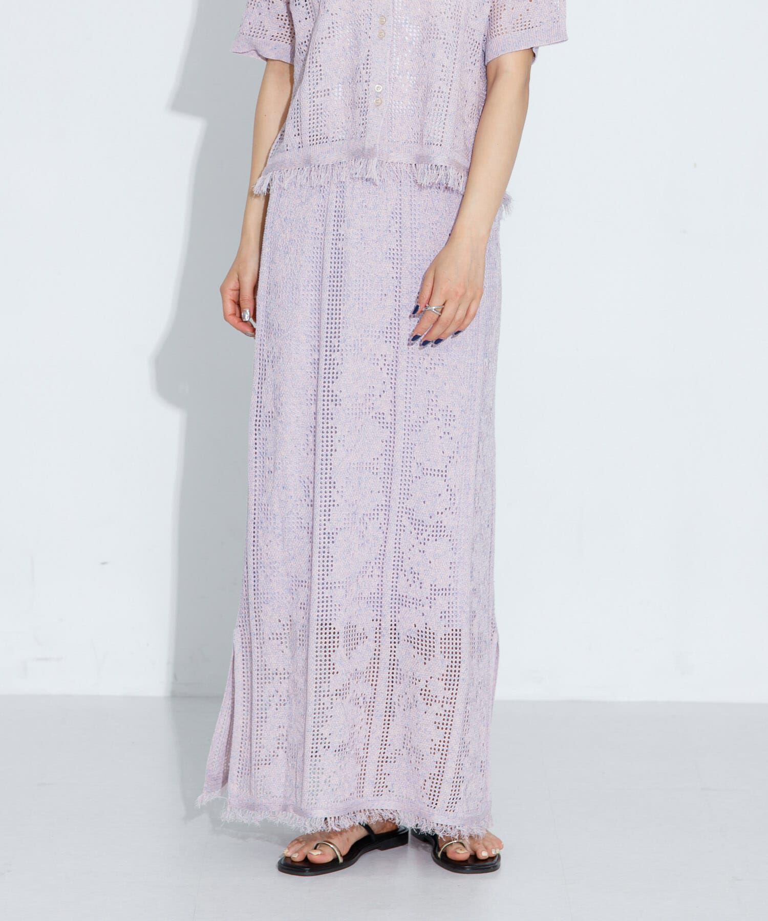 Sonny Label 「フラワーメッシュスカート」|スカート|ラベンダー