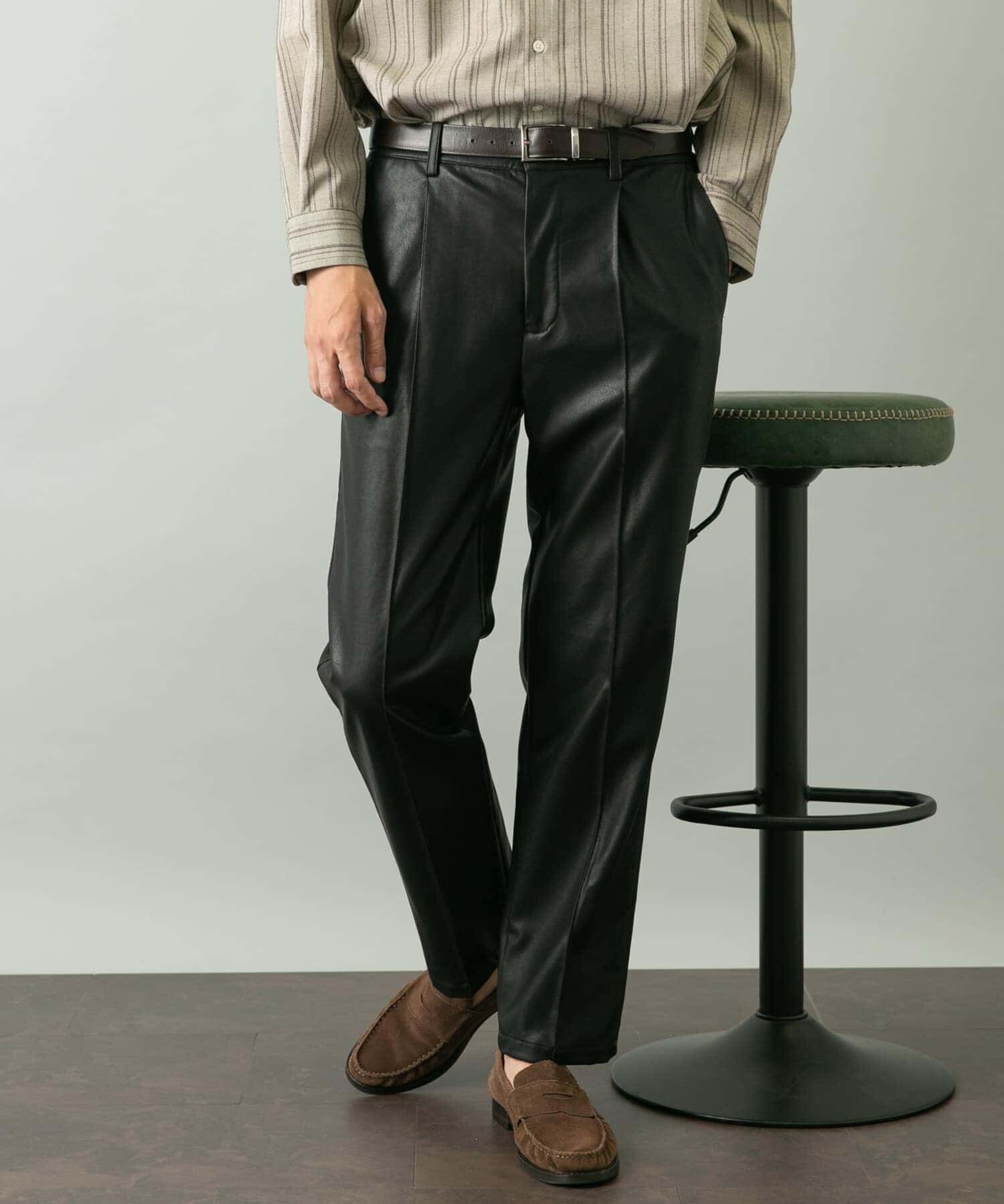 URBAN RESEARCH ROSSO「『セットアップ対応』『XLサイズあり』Fake Fabricストレッチスラックス」|その他|