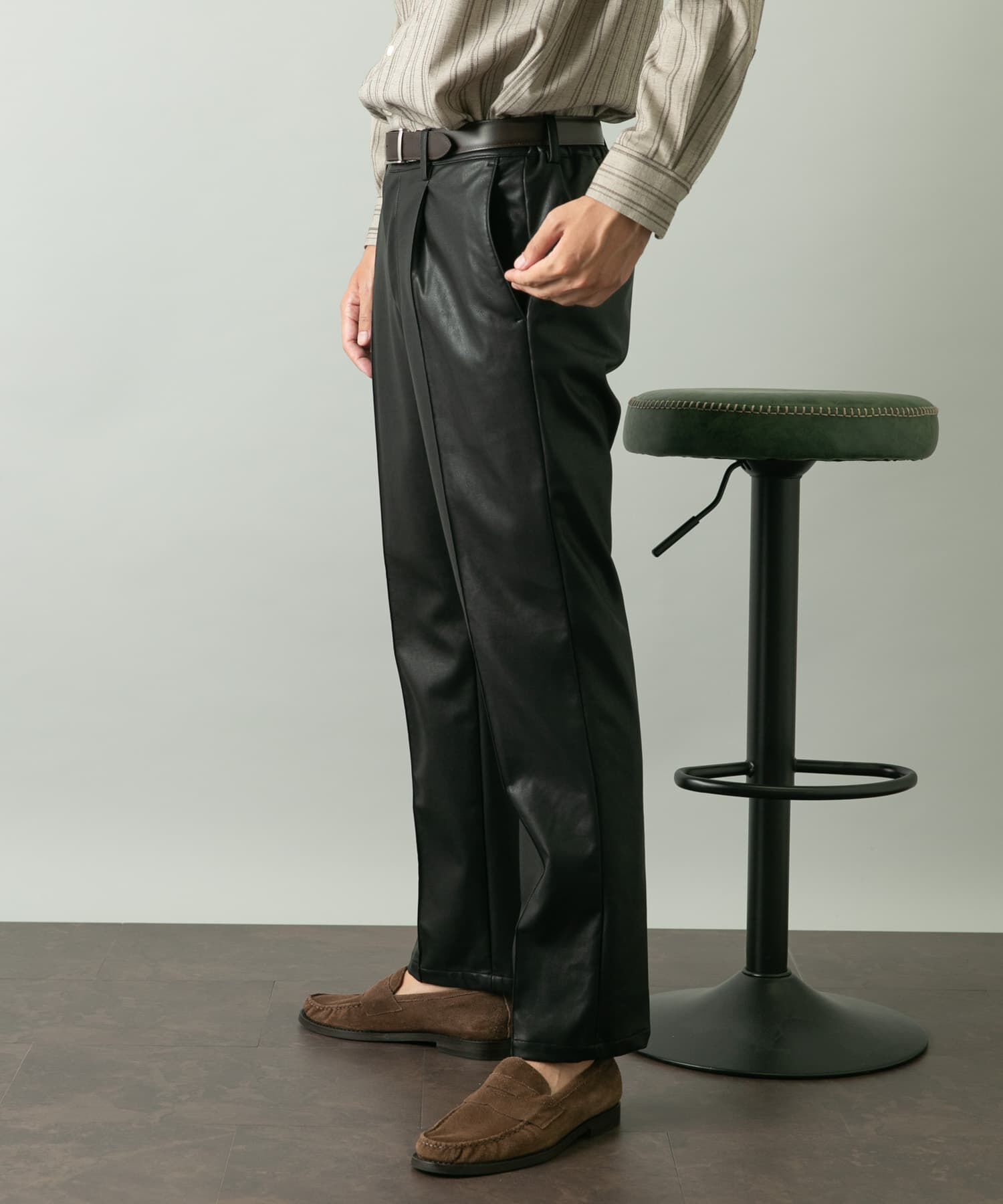 URBAN RESEARCH ROSSO「『セットアップ対応』『XLサイズあり』Fake Fabricストレッチスラックス」|その他|