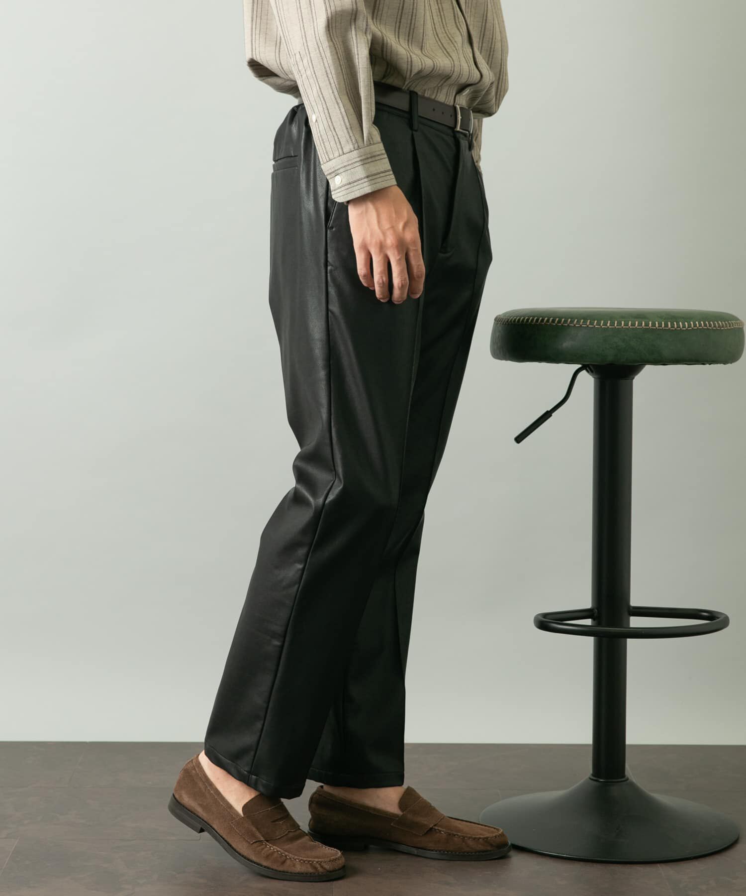 URBAN RESEARCH ROSSO「『セットアップ対応』『XLサイズあり』Fake Fabricストレッチスラックス」|その他|