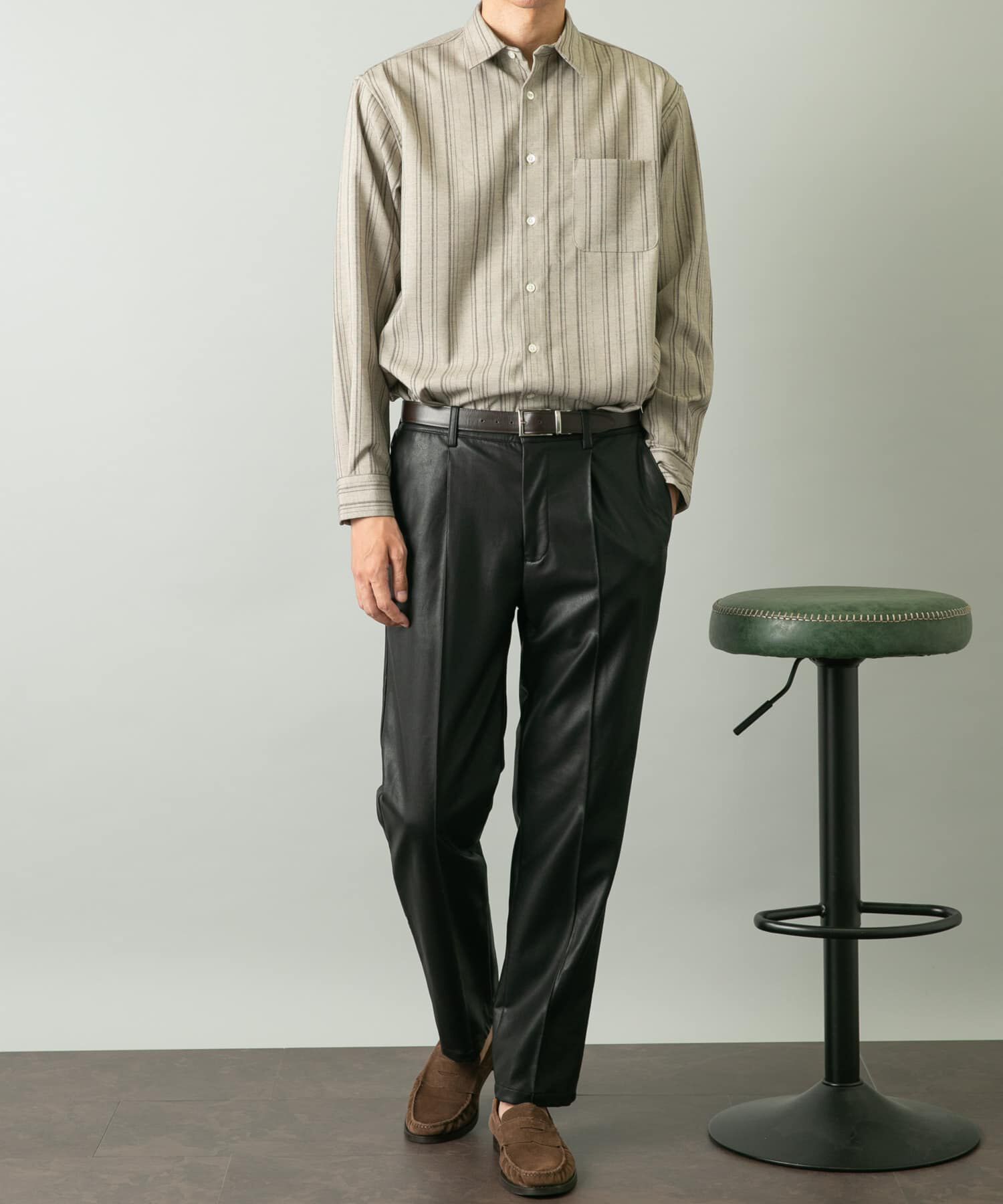 URBAN RESEARCH ROSSO「『セットアップ対応』『XLサイズあり』Fake Fabricストレッチスラックス」|その他|