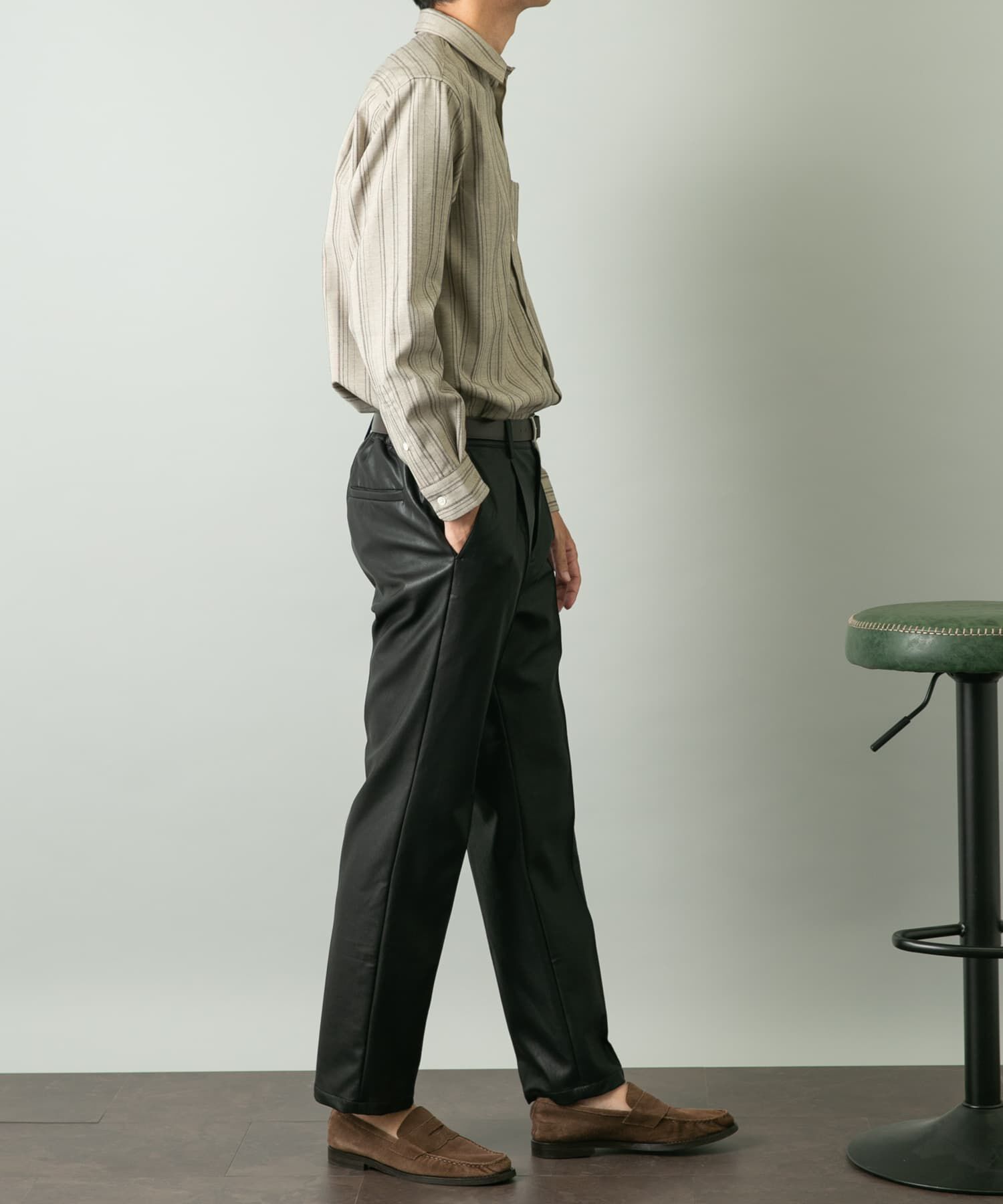 URBAN RESEARCH ROSSO「『セットアップ対応』『XLサイズあり』Fake Fabricストレッチスラックス」|その他|