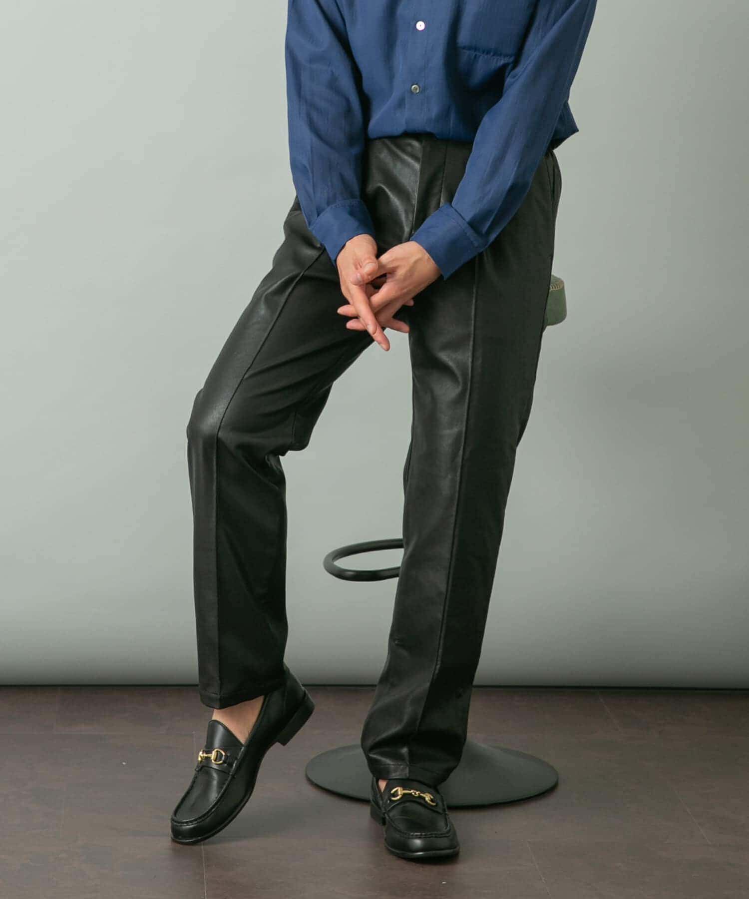 URBAN RESEARCH ROSSO「『セットアップ対応』『XLサイズあり』Fake Fabricストレッチスラックス」|その他|