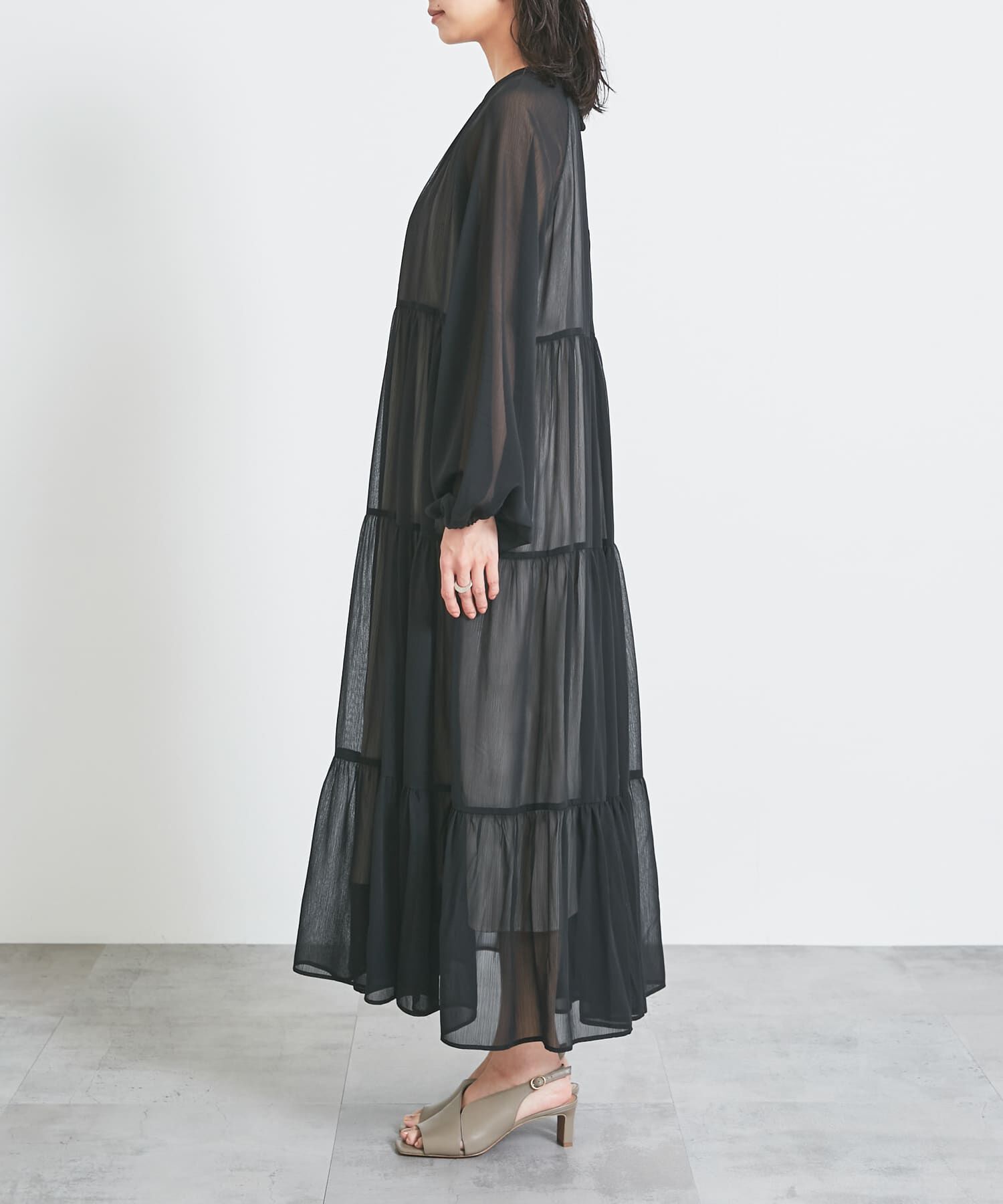 URBAN RESEARCH ROSSO「シアーティアードワンピース」|ワンピース|