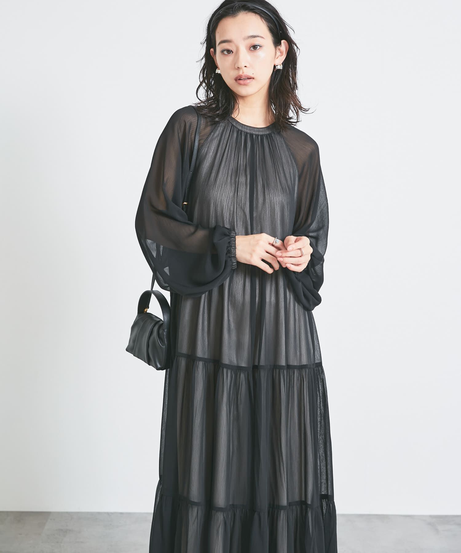 URBAN RESEARCH ROSSO「シアーティアードワンピース」|ワンピース|