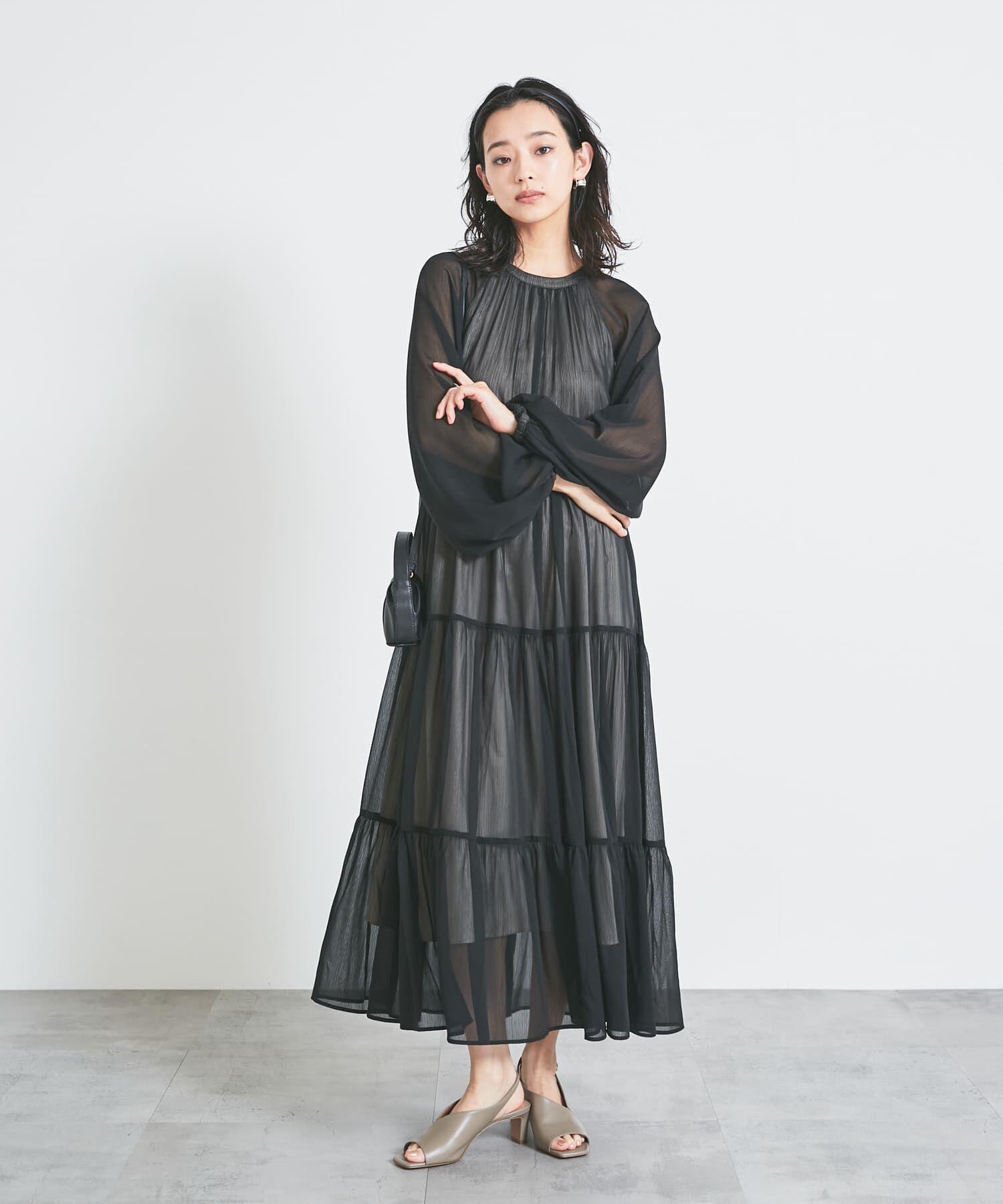 URBAN RESEARCH ROSSO「シアーティアードワンピース」|ワンピース|