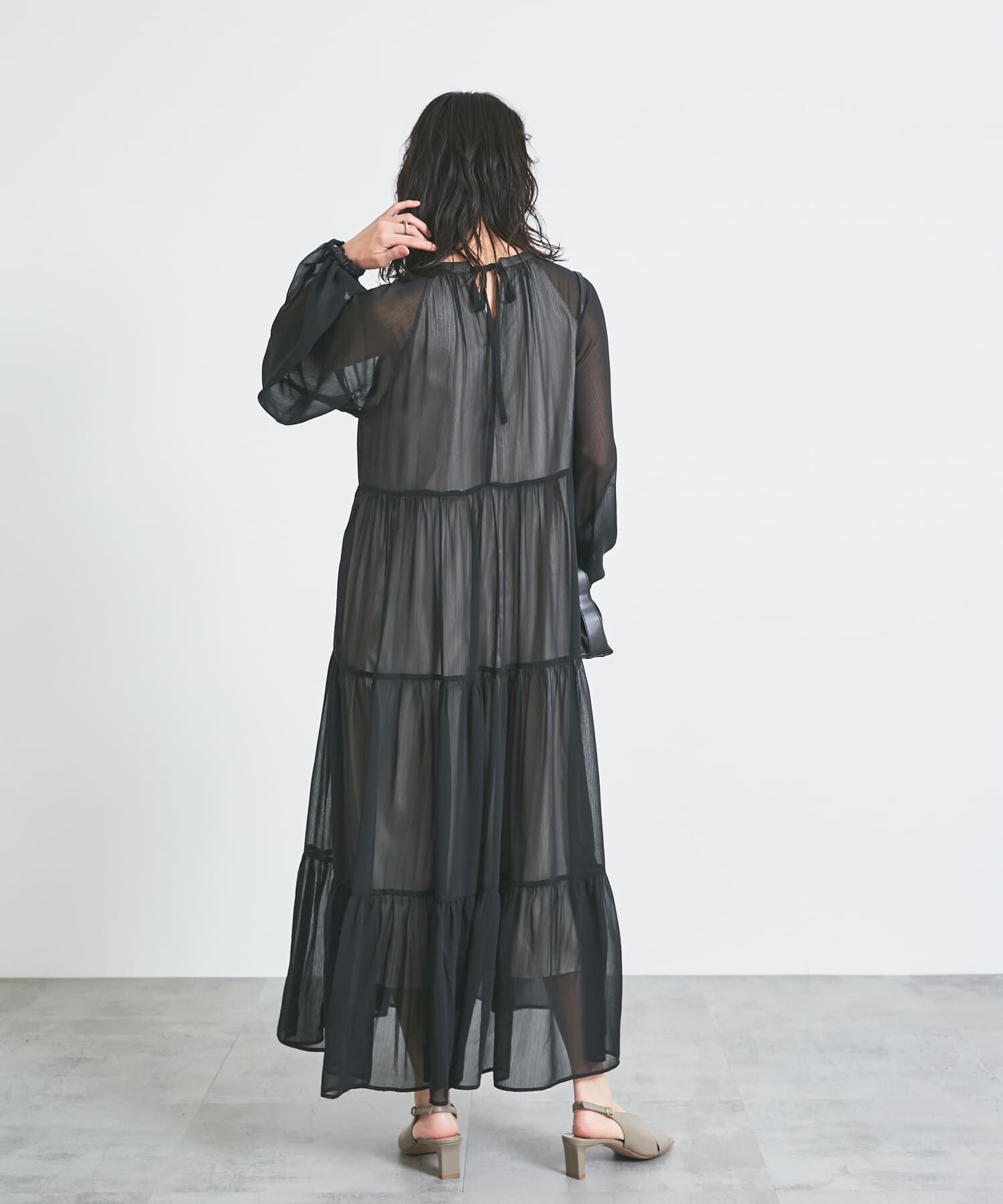 URBAN RESEARCH ROSSO「シアーティアードワンピース」|ワンピース|