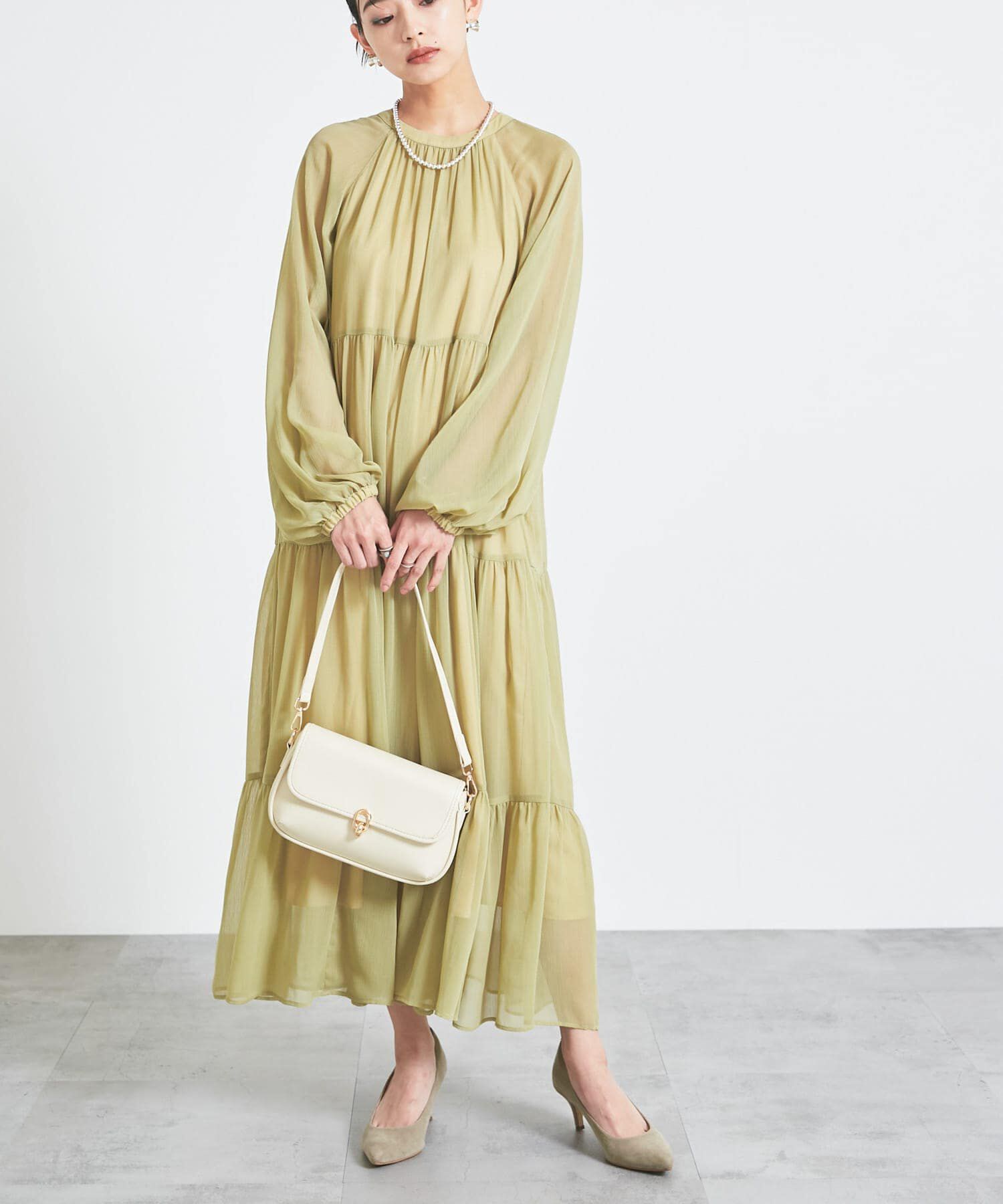 URBAN RESEARCH ROSSO「シアーティアードワンピース」|ワンピース|