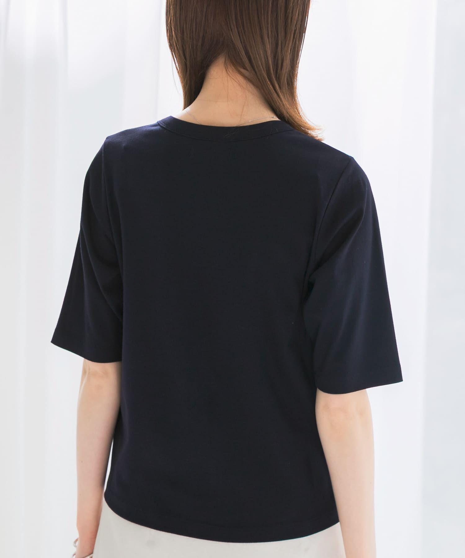 URBAN RESEARCH ROSSO「スーピマコットンUネックカットソー」|Tシャツ・カットソー|