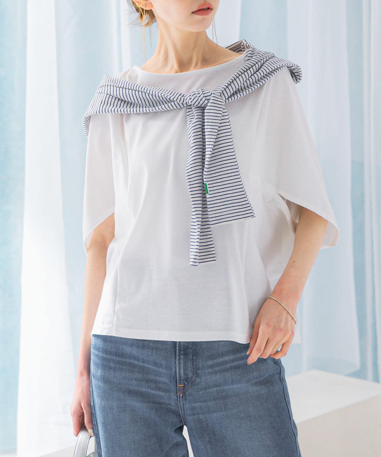 URBAN RESEARCH ROSSO「『一部WEB限定カラー』汗染防止5分袖ドルマンプルオーバー」|Tシャツ・カットソー|