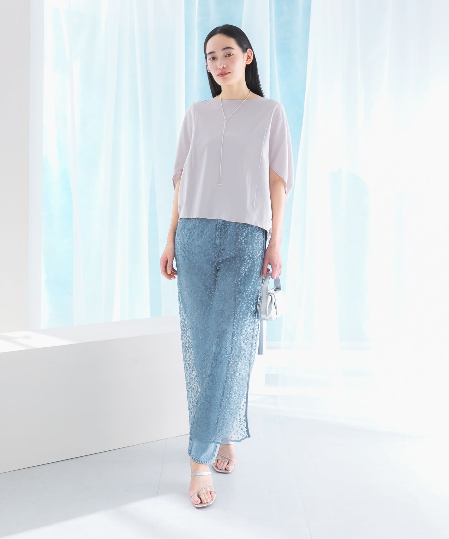 URBAN RESEARCH ROSSO「『一部WEB限定カラー』汗染防止5分袖ドルマンプルオーバー」|Tシャツ・カットソー|