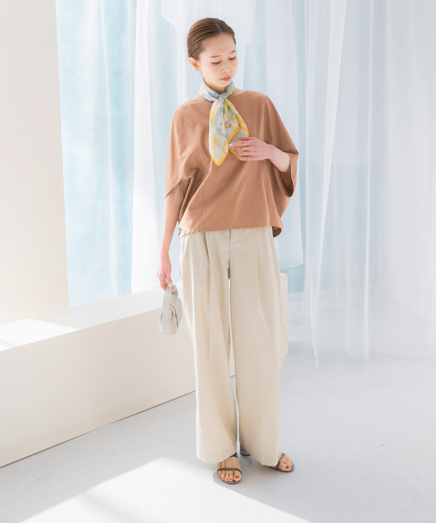 URBAN RESEARCH ROSSO「『一部WEB限定カラー』汗染防止5分袖ドルマンプルオーバー」|Tシャツ・カットソー|