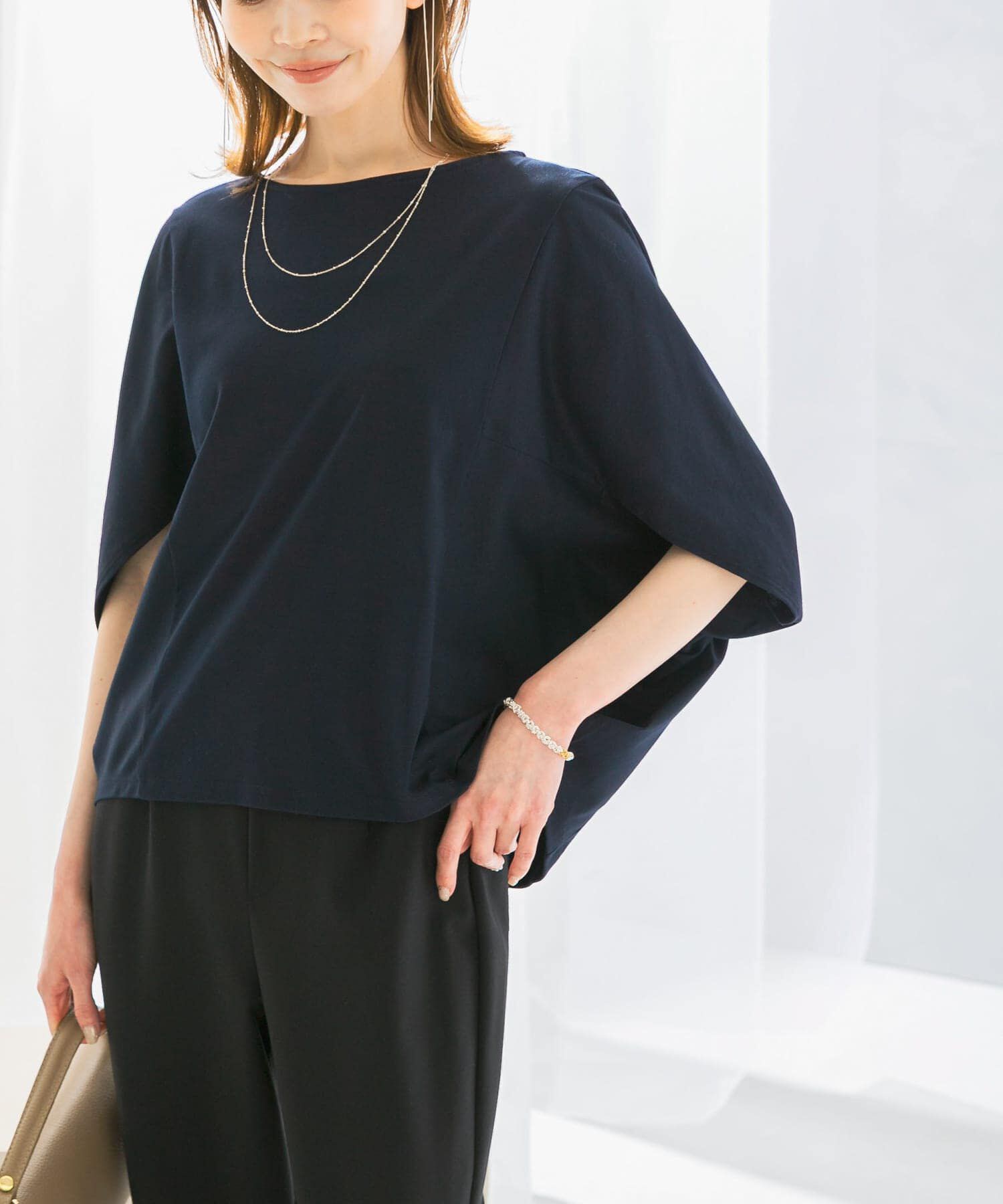 URBAN RESEARCH ROSSO「『一部WEB限定カラー』汗染防止5分袖ドルマンプルオーバー」|Tシャツ・カットソー|