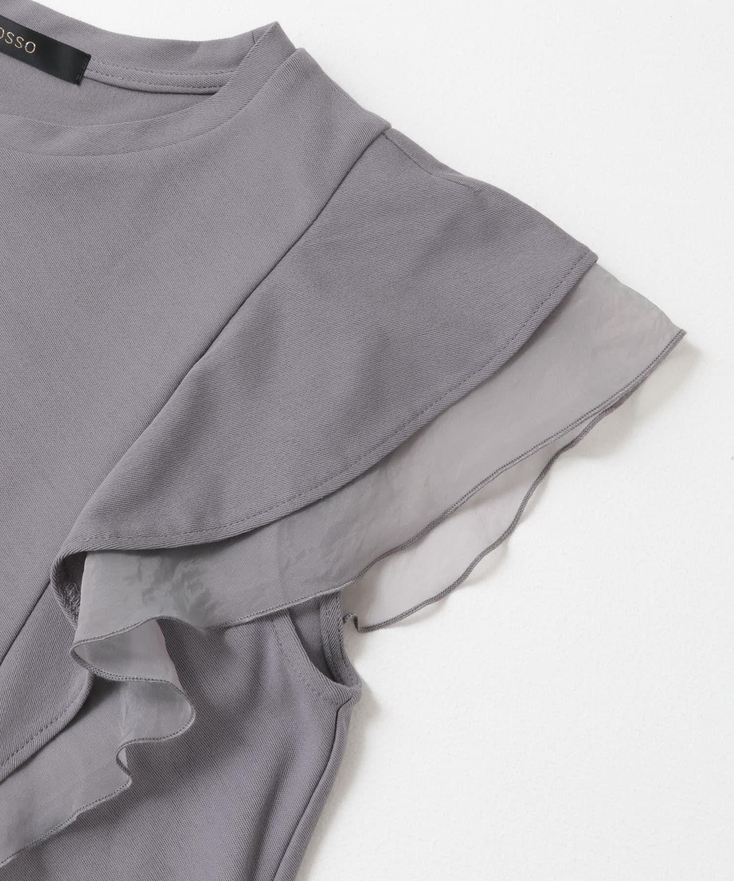 URBAN RESEARCH ROSSO「シアードッキングフリルスリーブTシャツ」|Tシャツ・カットソー|