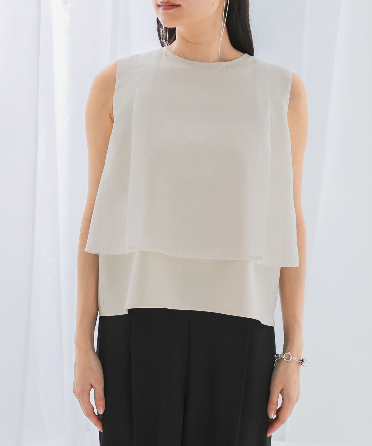 URBAN RESEARCH ROSSO「シアーチンツレイヤードブラウス」|シャツ・ブラウス|