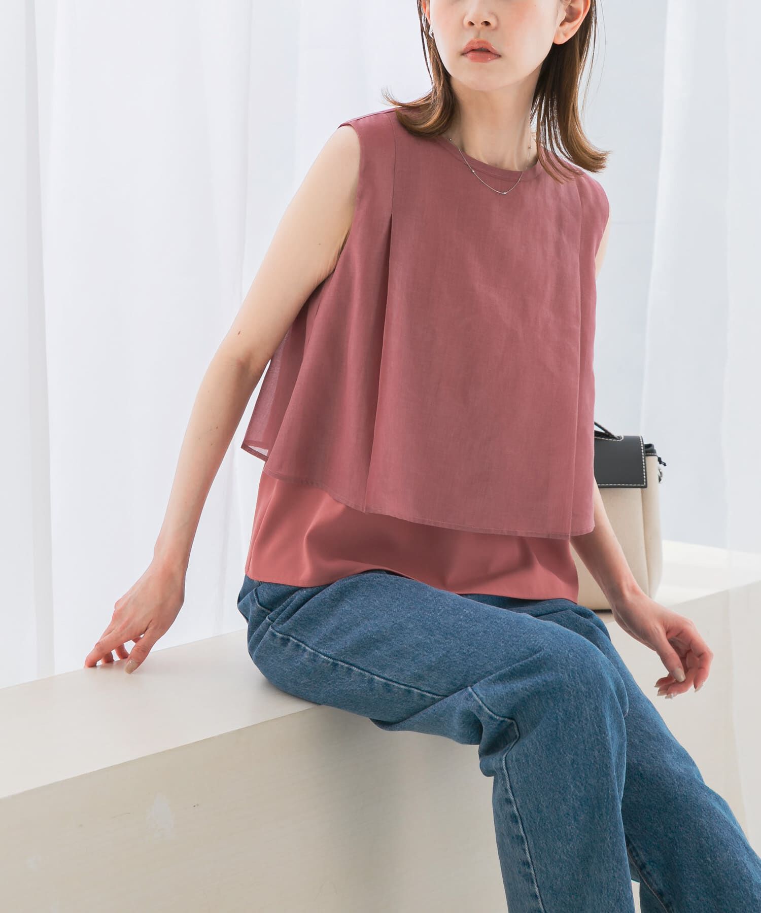 URBAN RESEARCH ROSSO「シアーチンツレイヤードブラウス」|シャツ・ブラウス|