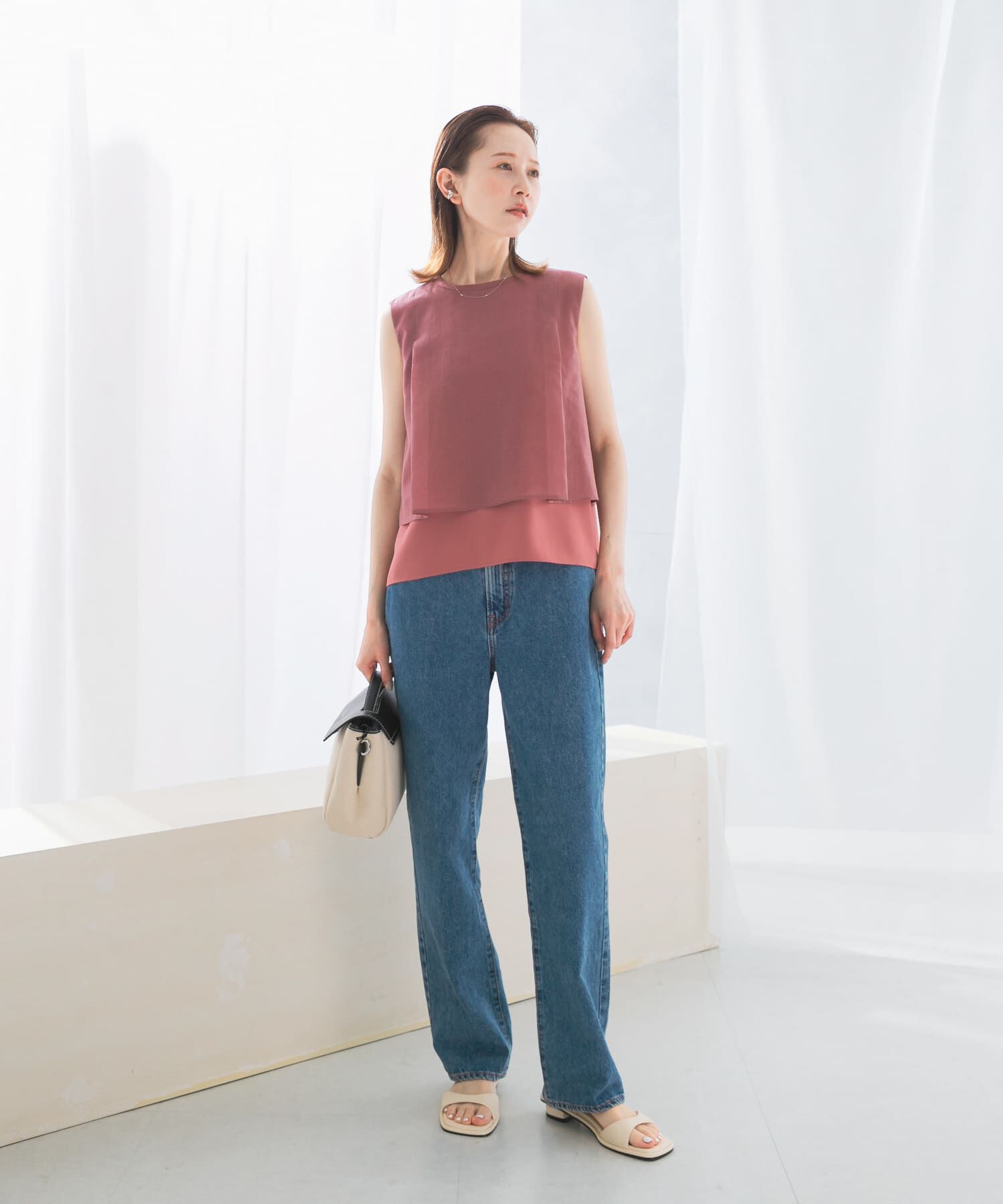 URBAN RESEARCH ROSSO「シアーチンツレイヤードブラウス」|シャツ・ブラウス|