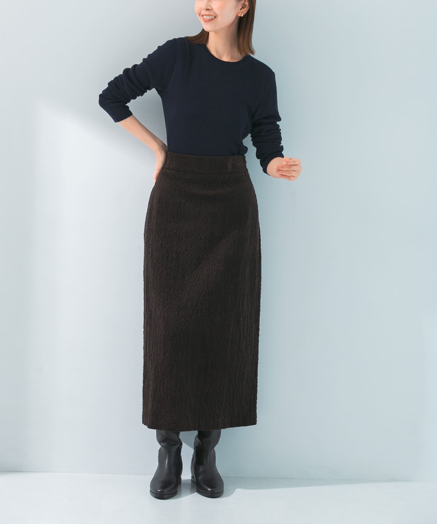 URBAN RESEARCH ROSSO「le　CORDUROY H-LINE SKIRT」|スカート|