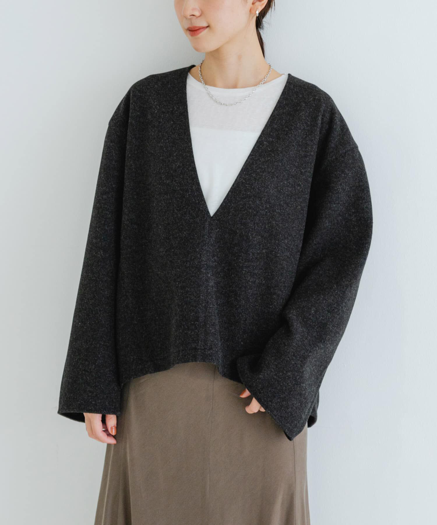 URBAN RESEARCH「ウールライクVネックトップス」|Tシャツ・カットソー|