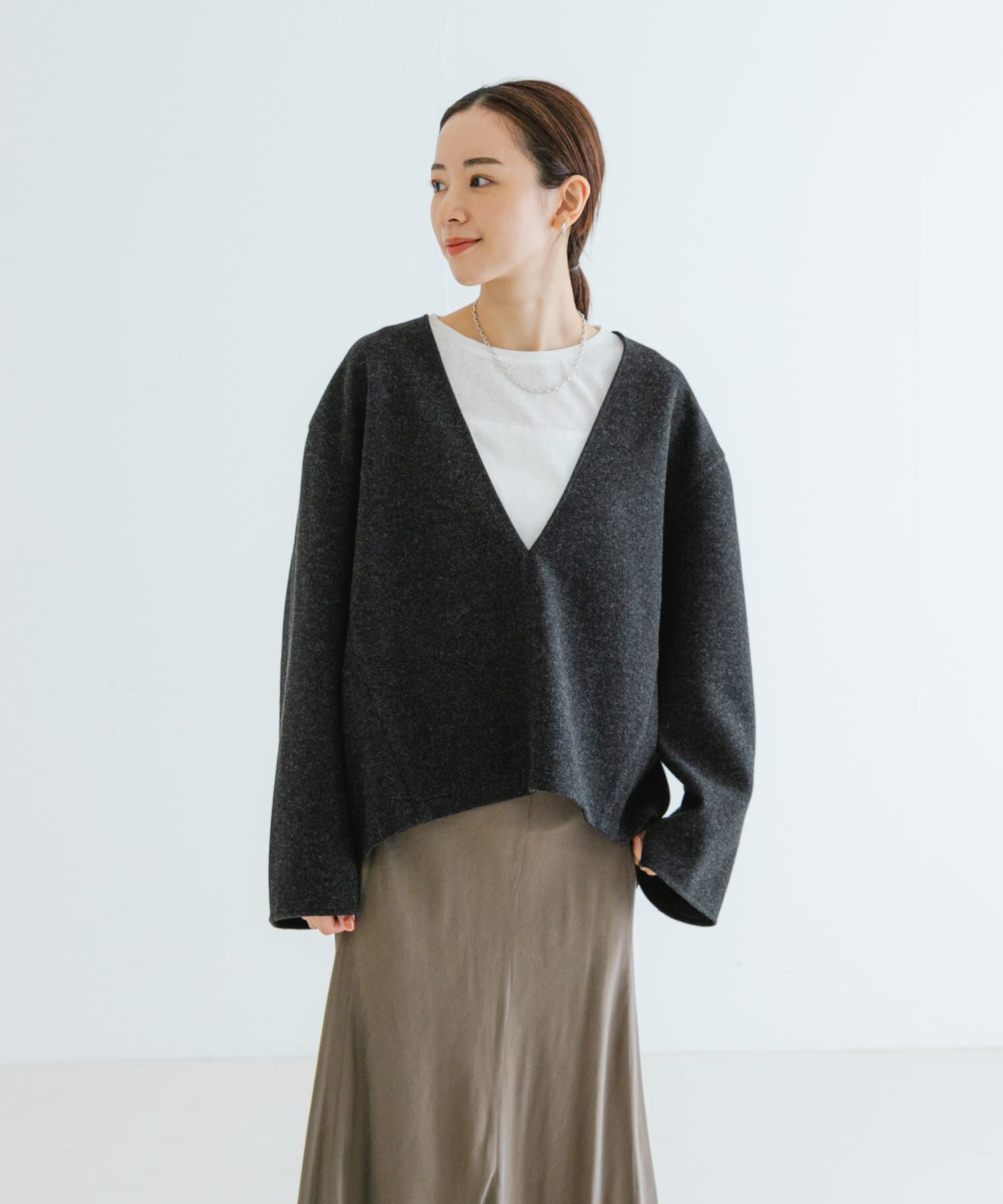 URBAN RESEARCH「ウールライクVネックトップス」|Tシャツ・カットソー|