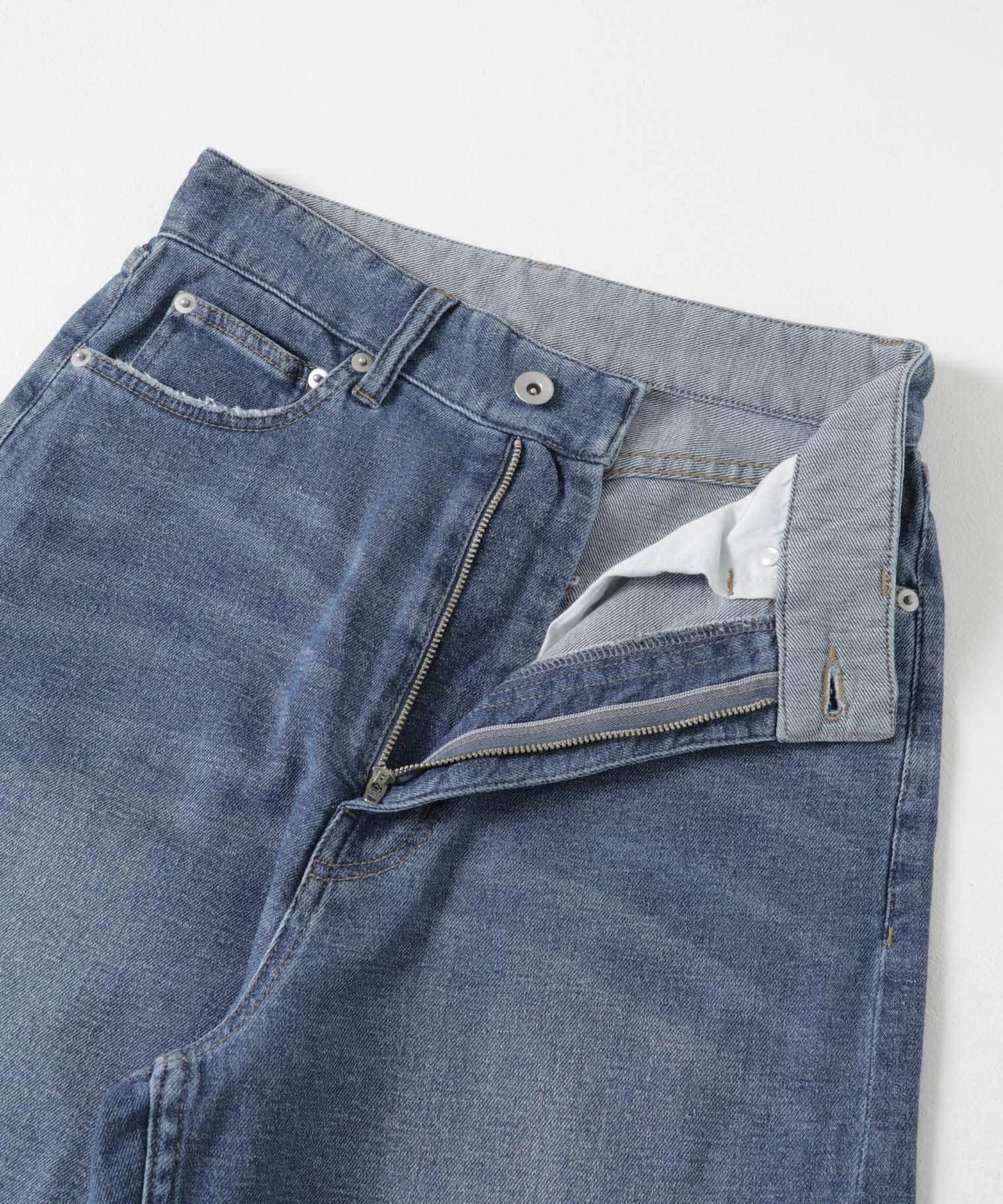 URBAN RESEARCH「『3サイズ展開』綿麻デニムワイドストレートパンツ」|デニム|