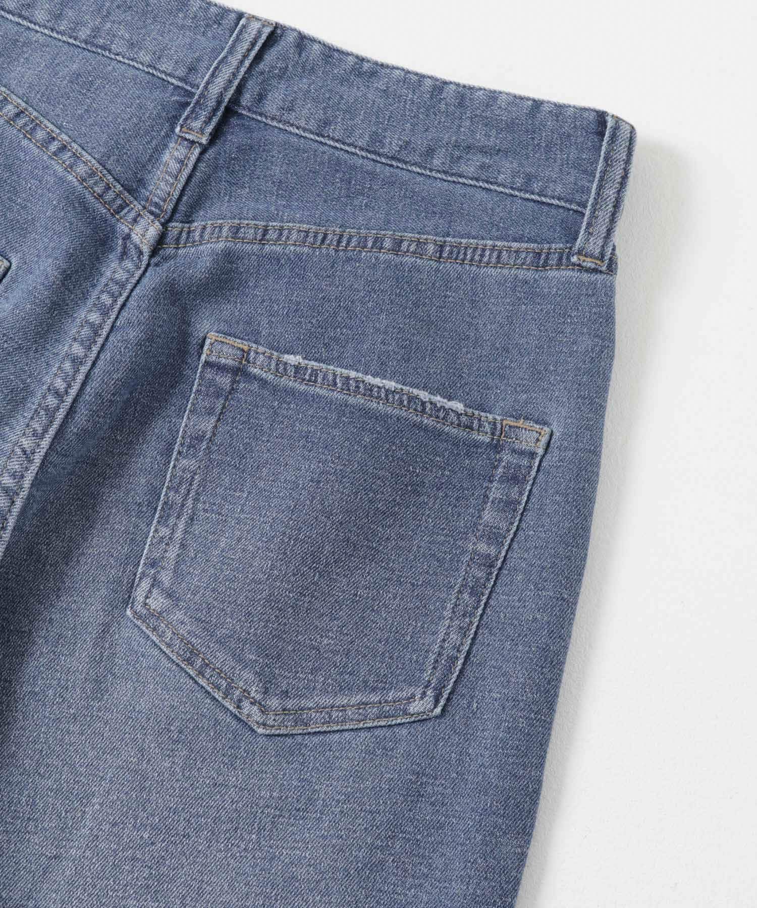 URBAN RESEARCH「『3サイズ展開』綿麻デニムワイドストレートパンツ」|デニム|