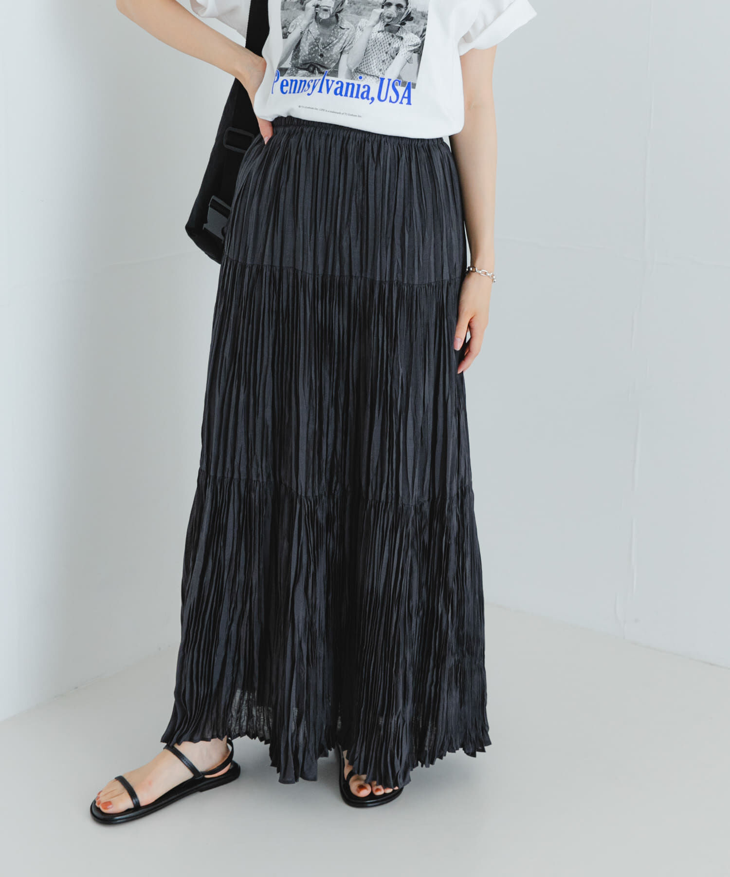 URBAN RESEARCH「ワッシャープリーツイージースカート」|スカート|