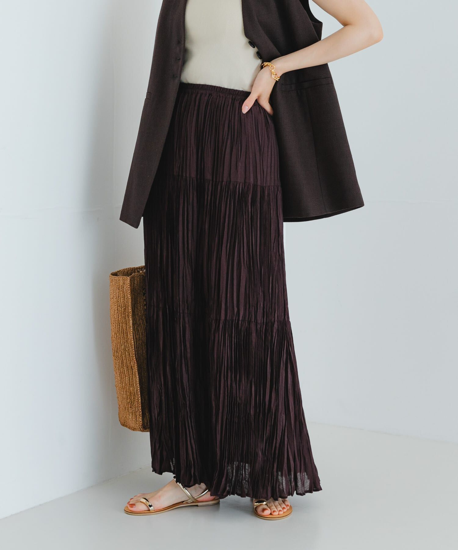 URBAN RESEARCH「ワッシャープリーツイージースカート」|スカート|