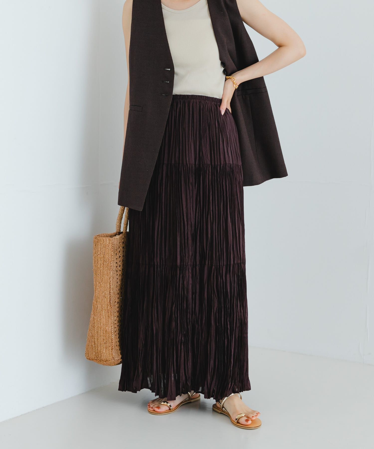 URBAN RESEARCH「ワッシャープリーツイージースカート」|スカート|