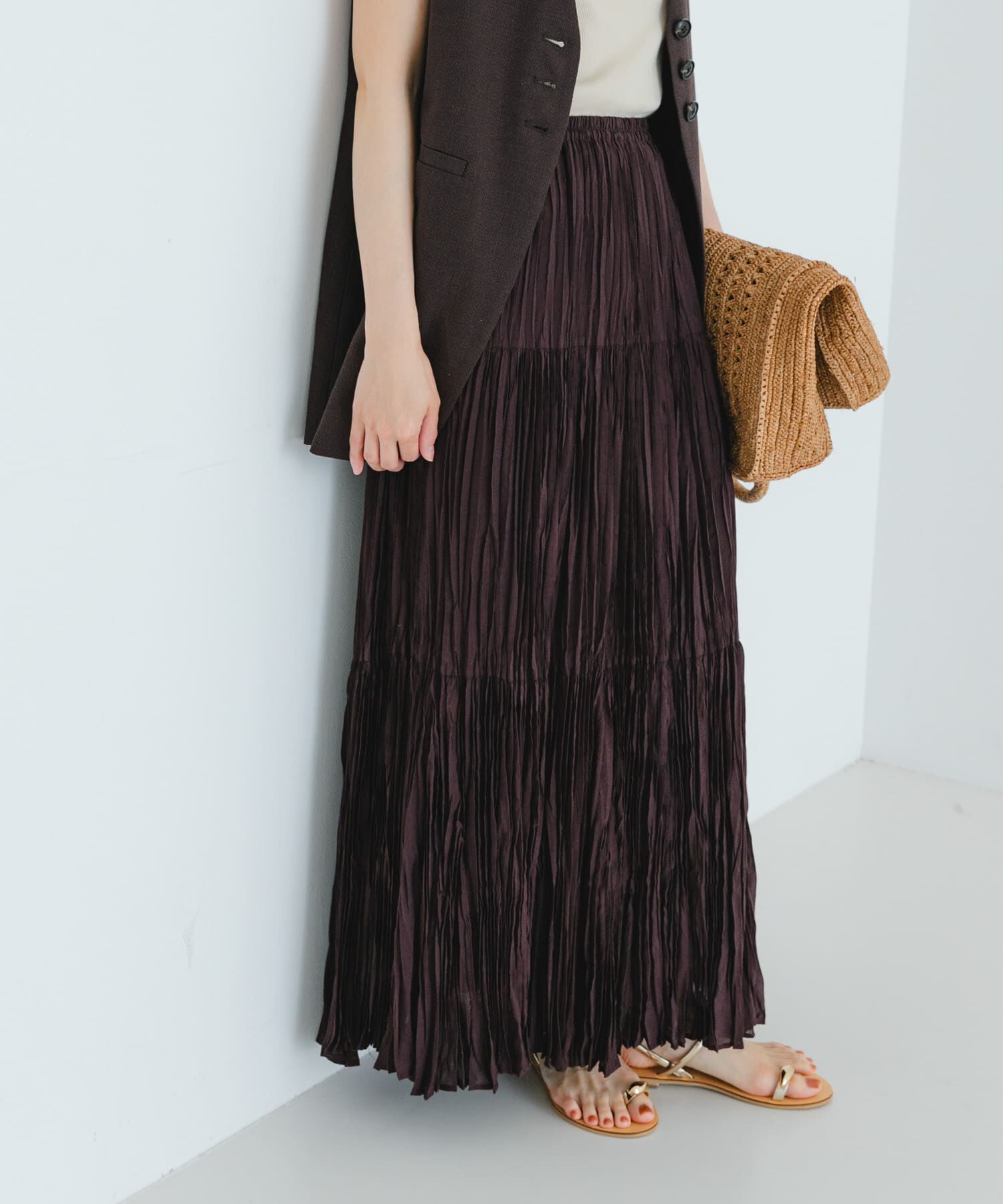 URBAN RESEARCH「ワッシャープリーツイージースカート」|スカート|