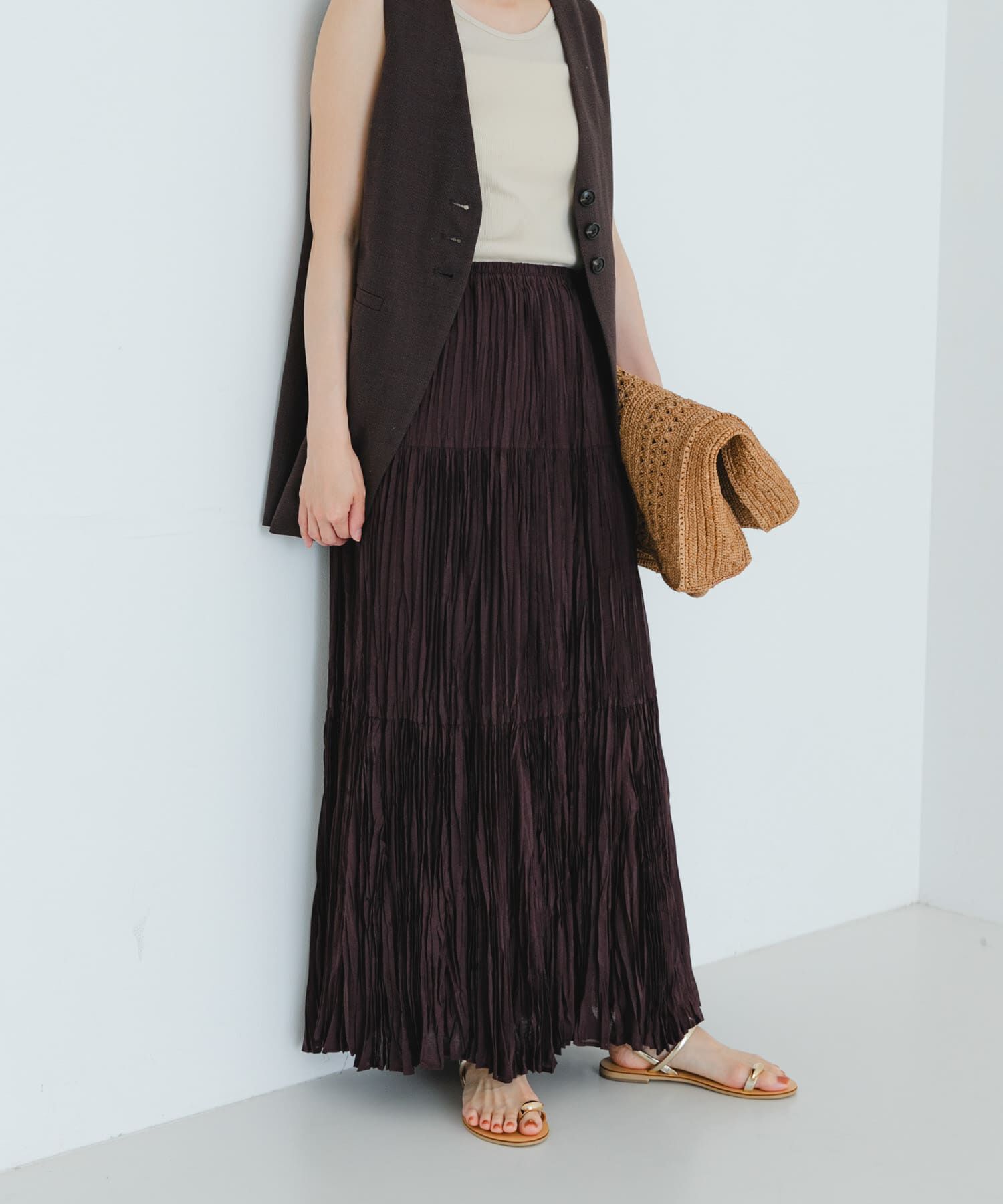 URBAN RESEARCH「ワッシャープリーツイージースカート」|スカート|