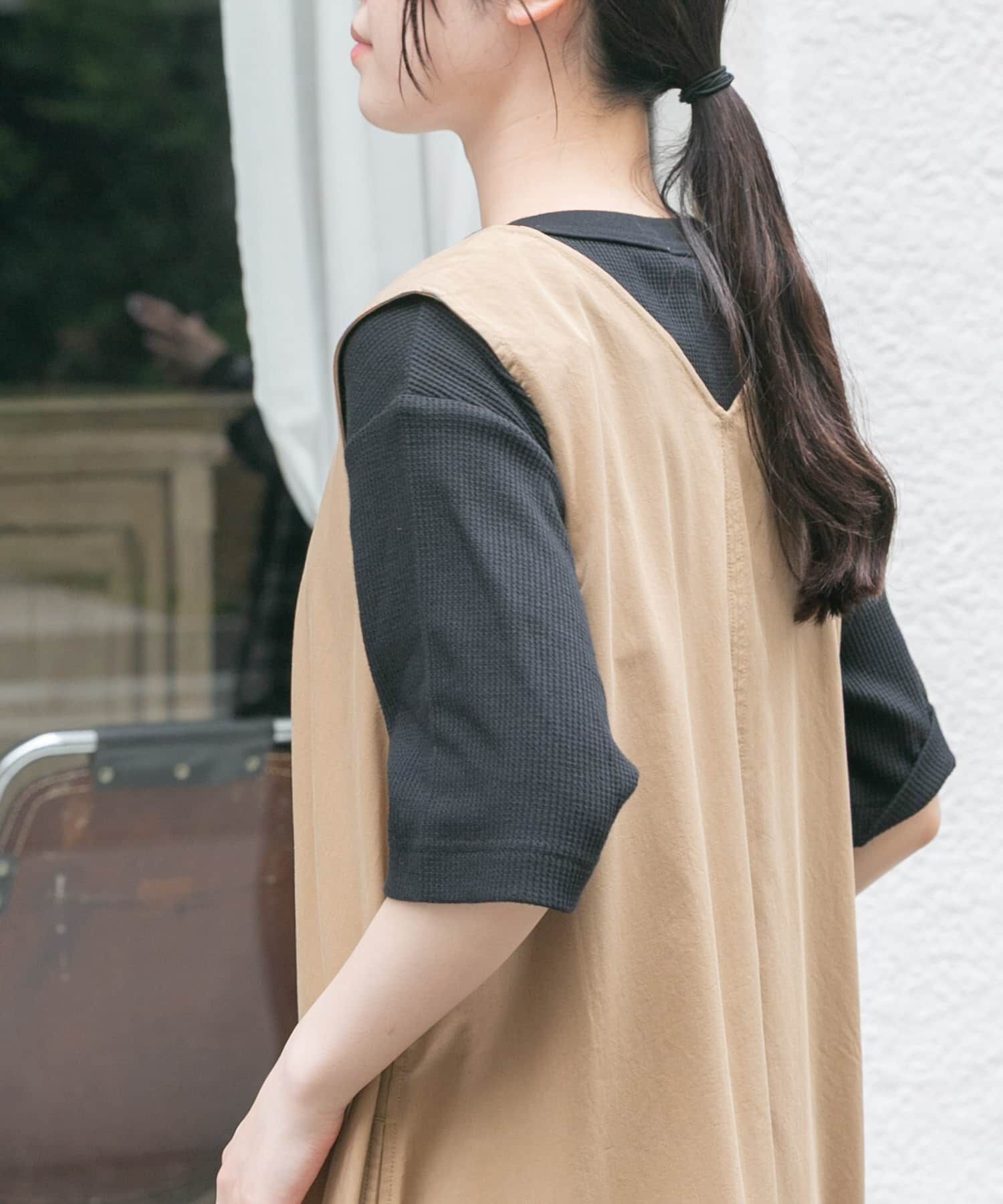 URBAN RESEARCH DOORS「FORK&SPOON　ミニワッフル5分袖Tシャツ」|Tシャツ・カットソー|